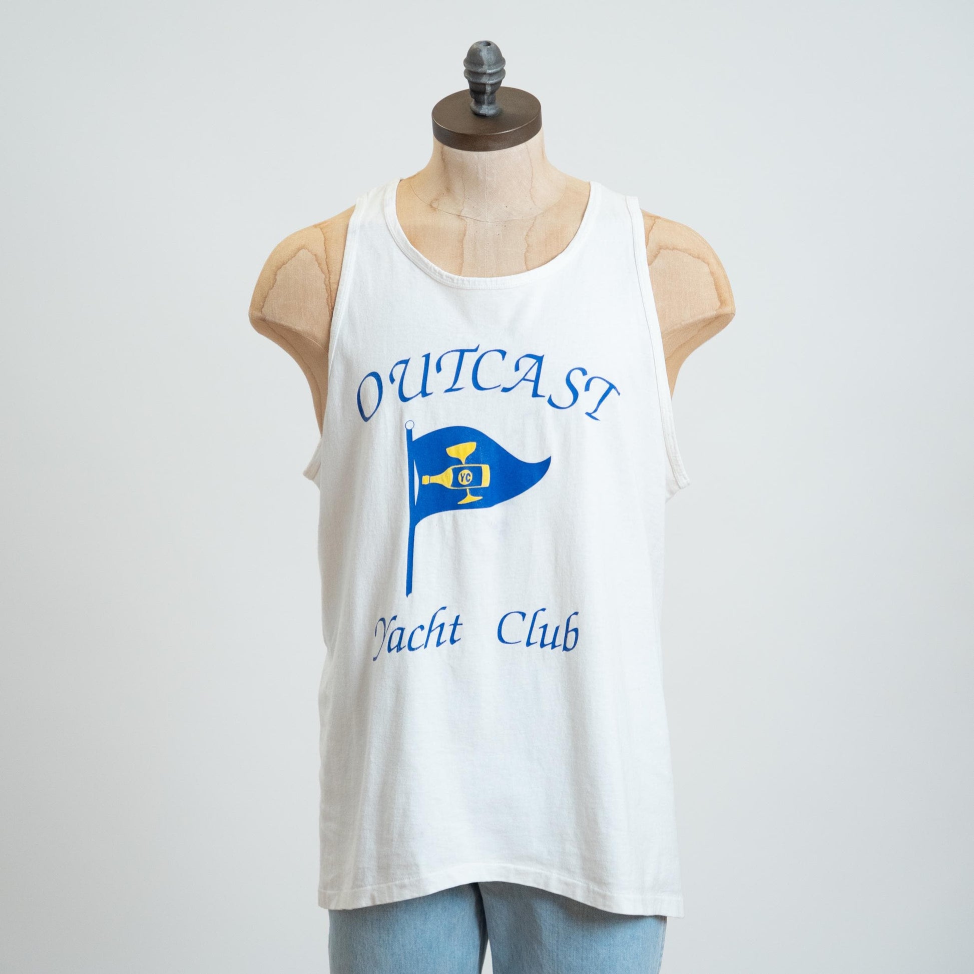 Vintage 90s Outcast Yacht Club Distressed Tank Top - Extra Large