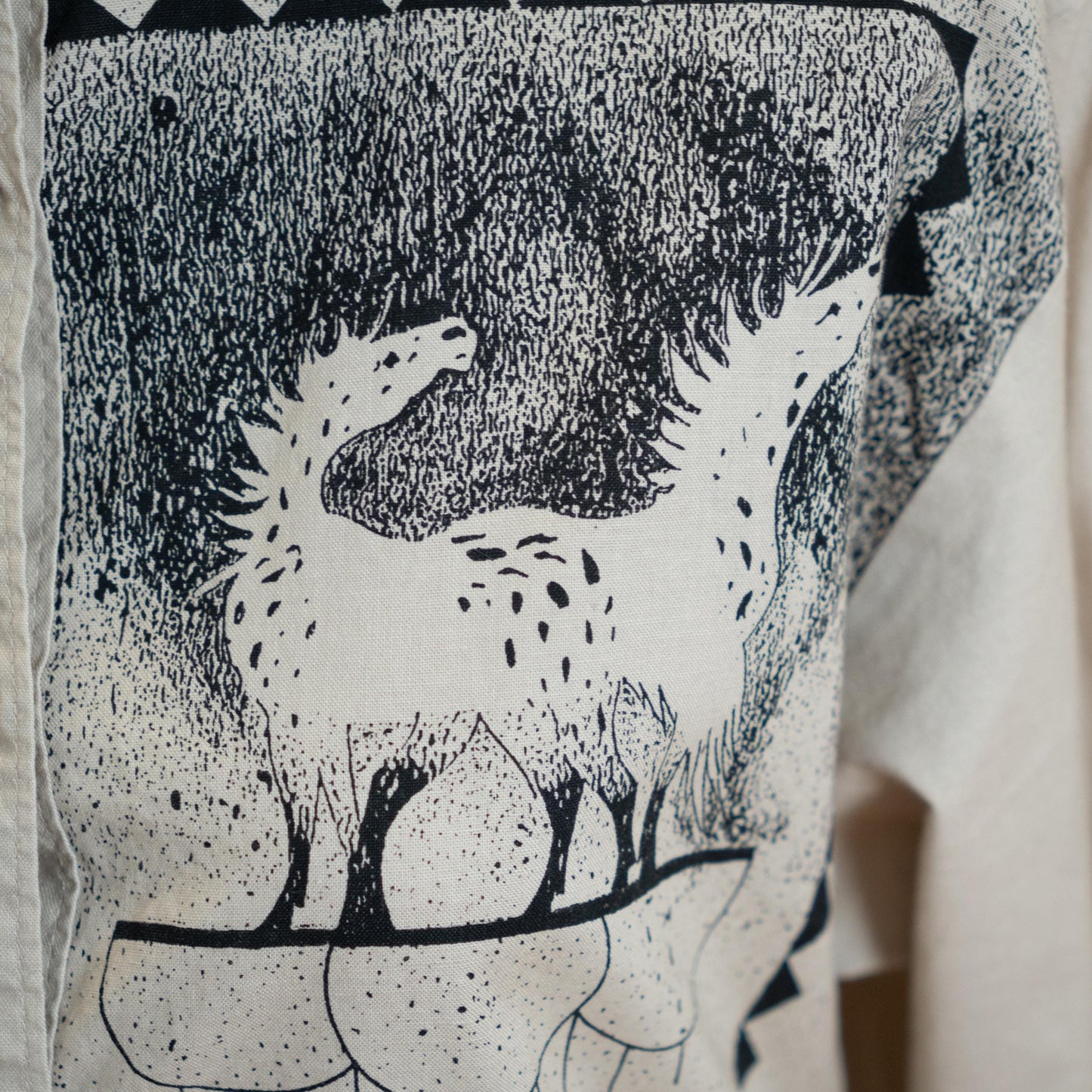 Vintage 90s Cameo Rose Horse Graphic Western Shirt - Medium