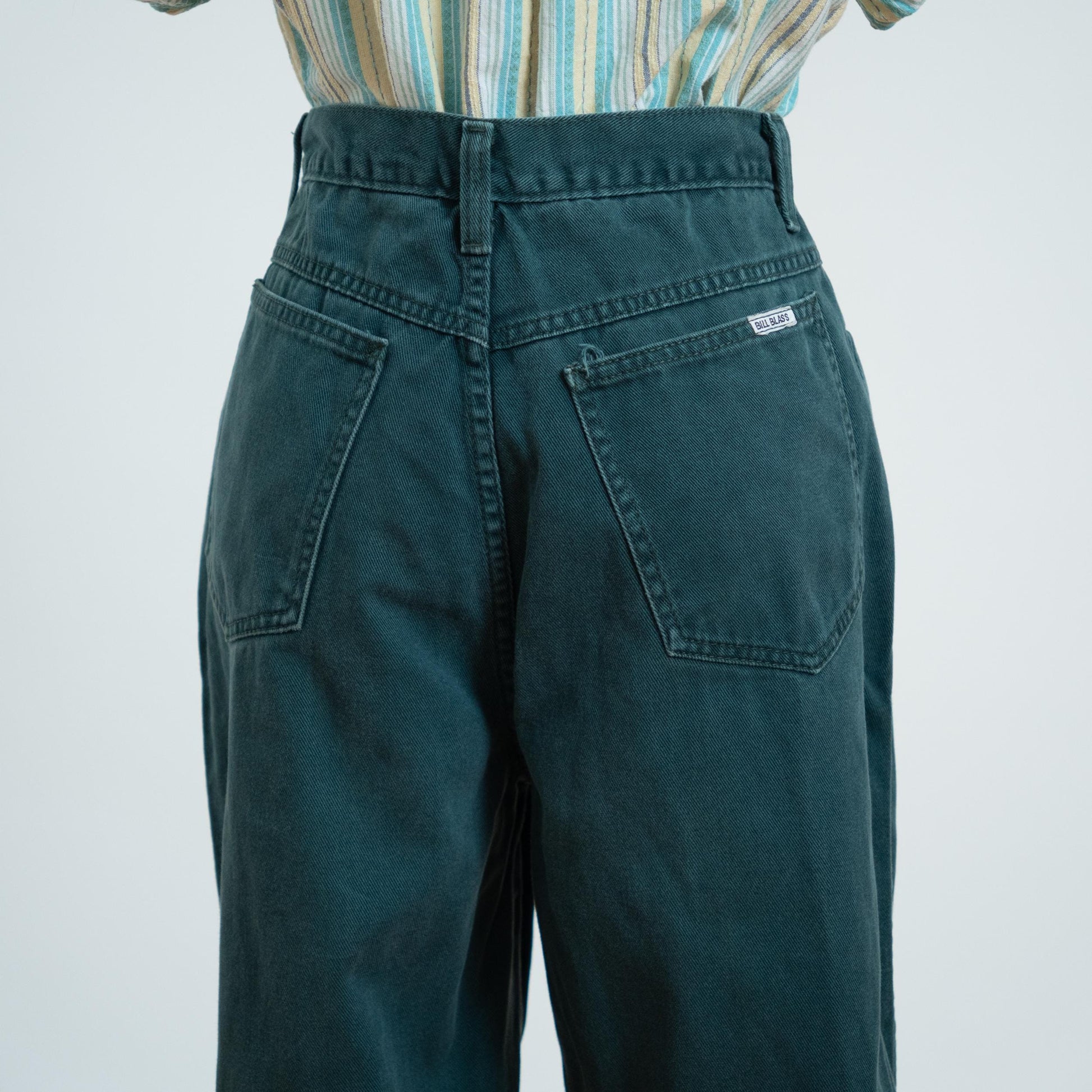 Vintage 90s Dark Green High Waisted Jeans - Medium, 29" Waist
