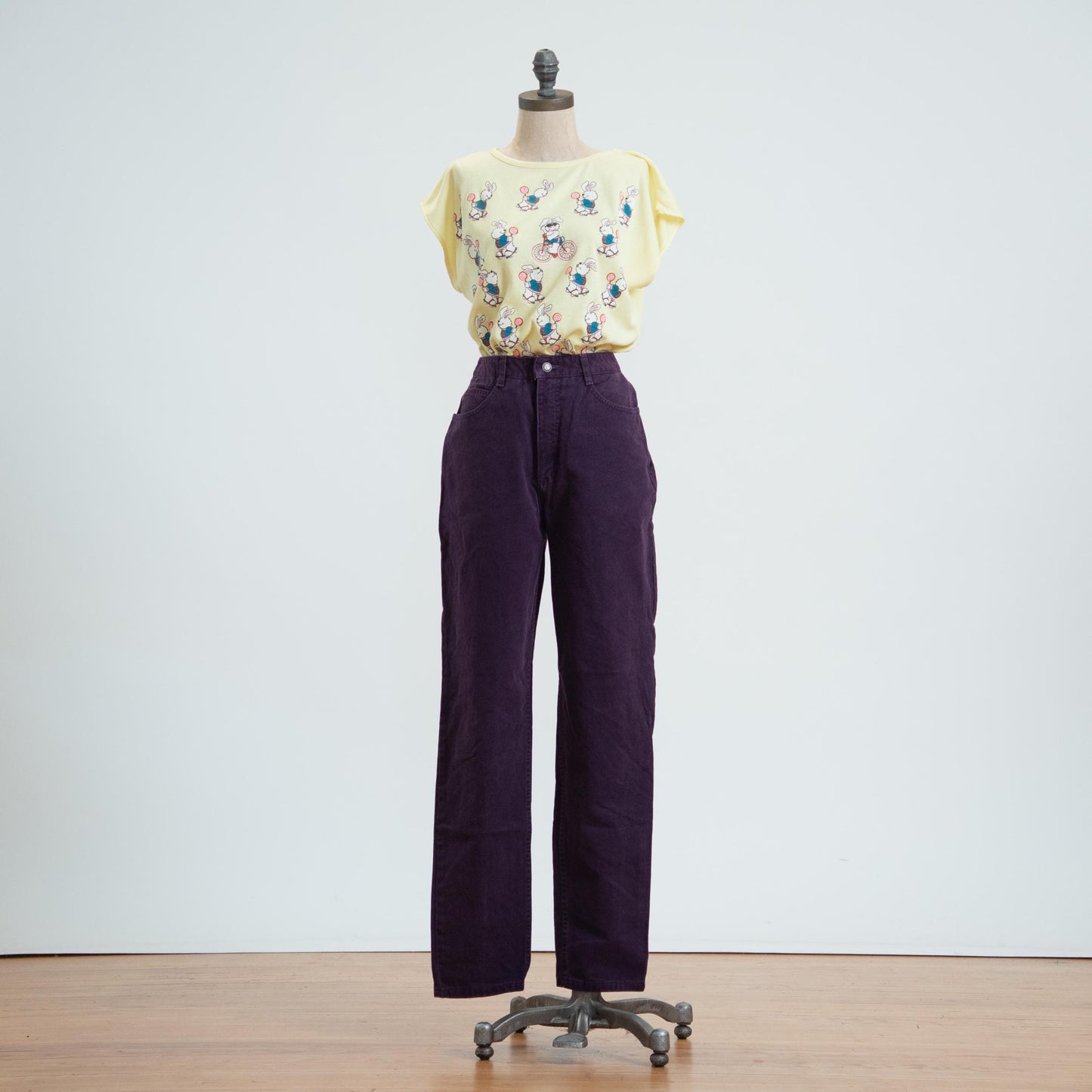 Vintage 90s Plum Purple High Waisted Jeans - Small, 26" Waist