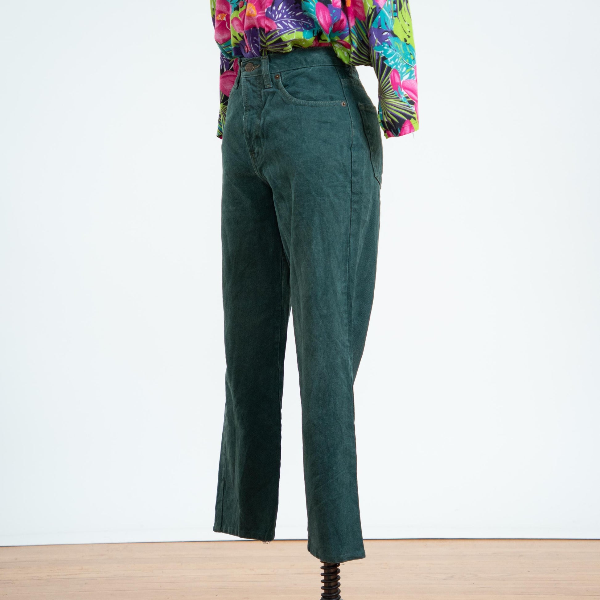 Vintage 90s Gap Green Overdyed Jeans - Small, 27" Waist