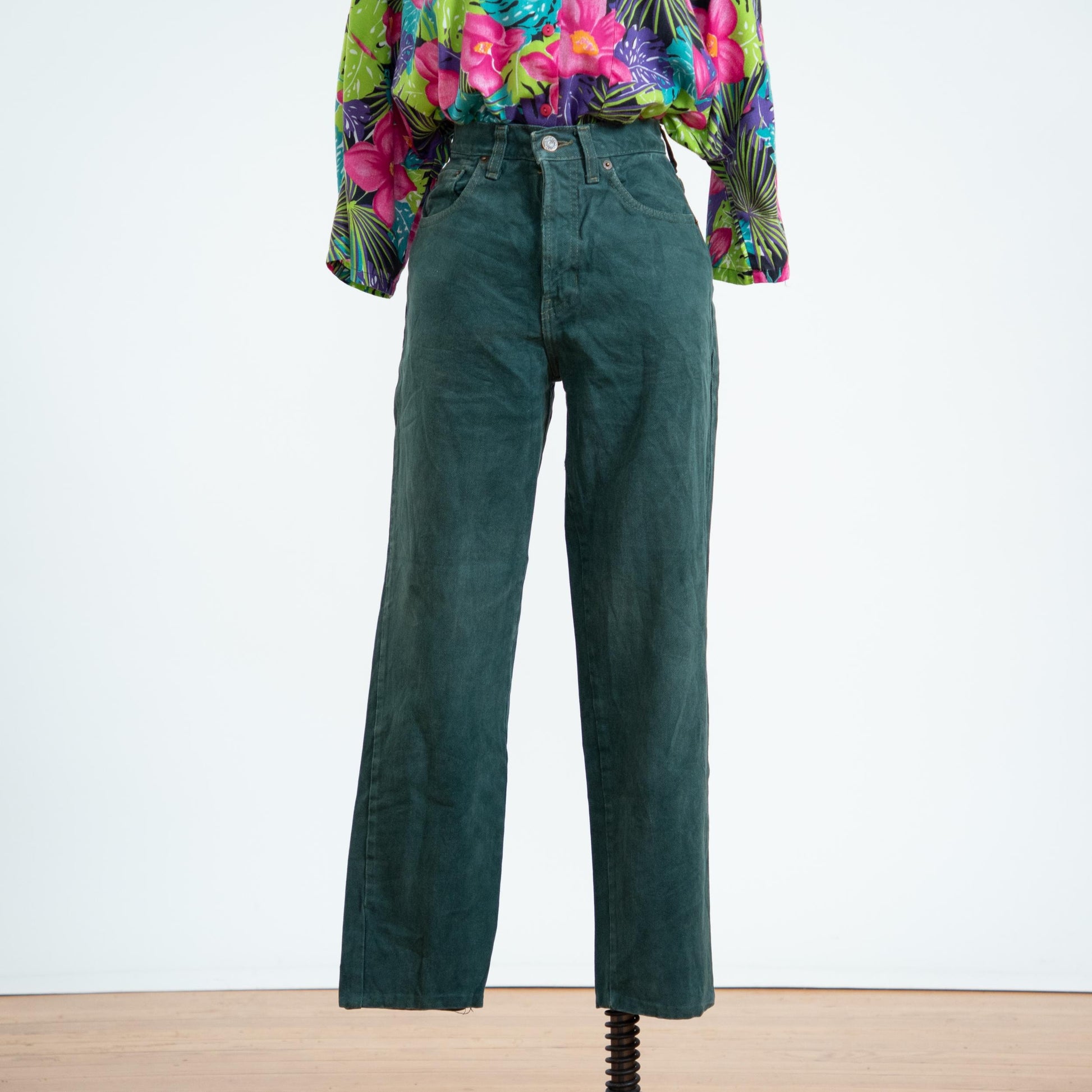 Vintage 90s Gap Green Overdyed Jeans - Small, 27" Waist