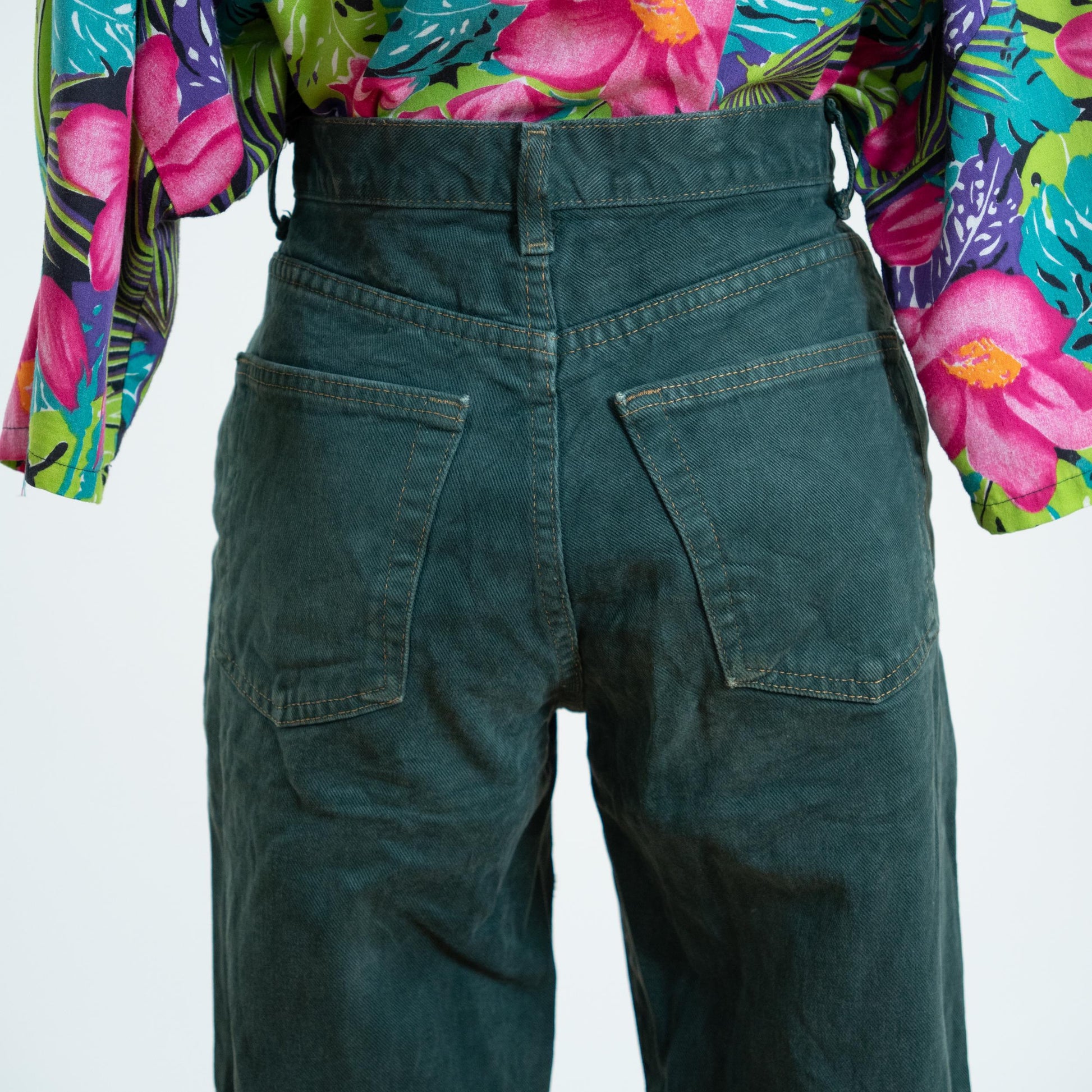 Vintage 90s Gap Green Overdyed Jeans - Small, 27" Waist