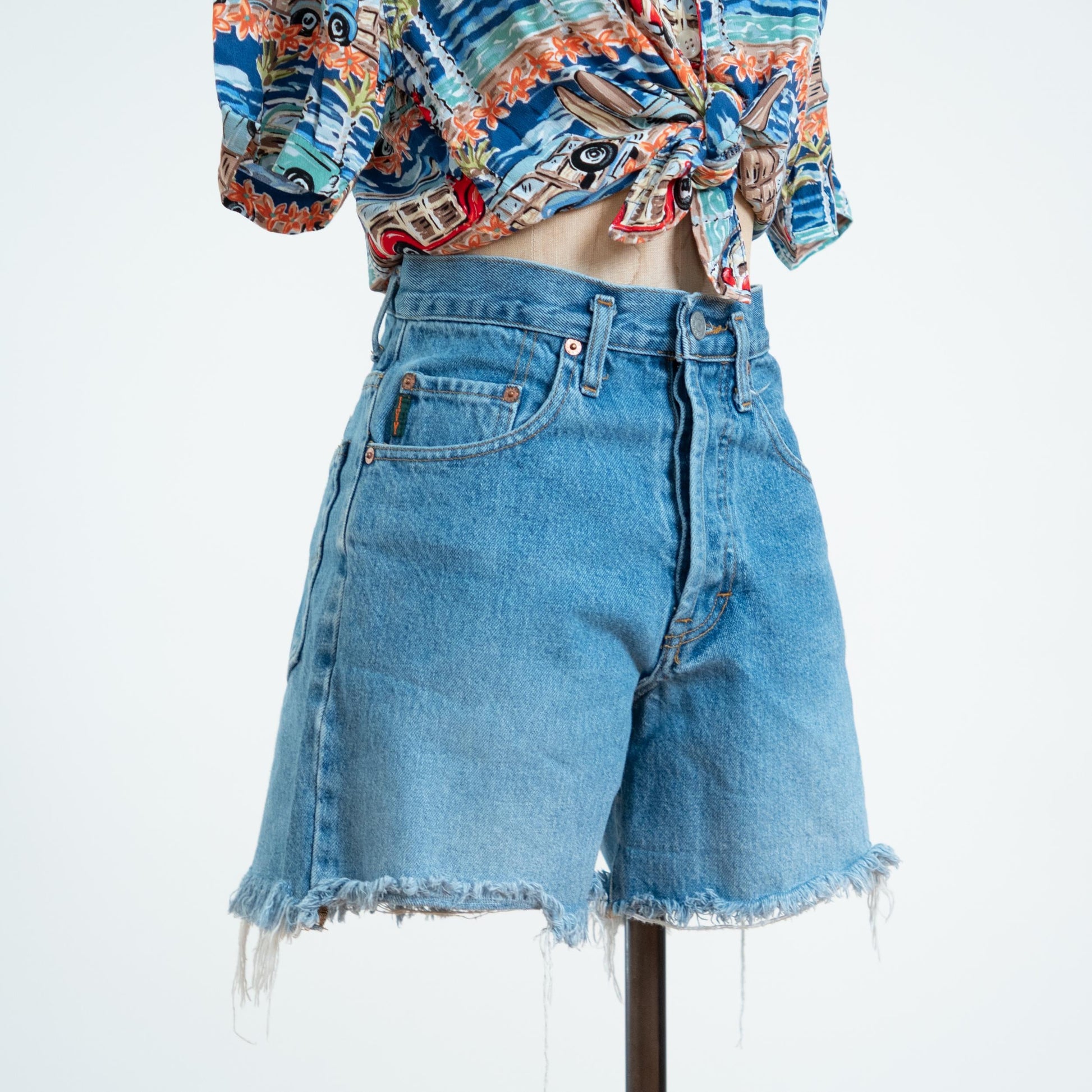 Vintage 90s Cut Off Jean Shorts - Small, 26" Waist