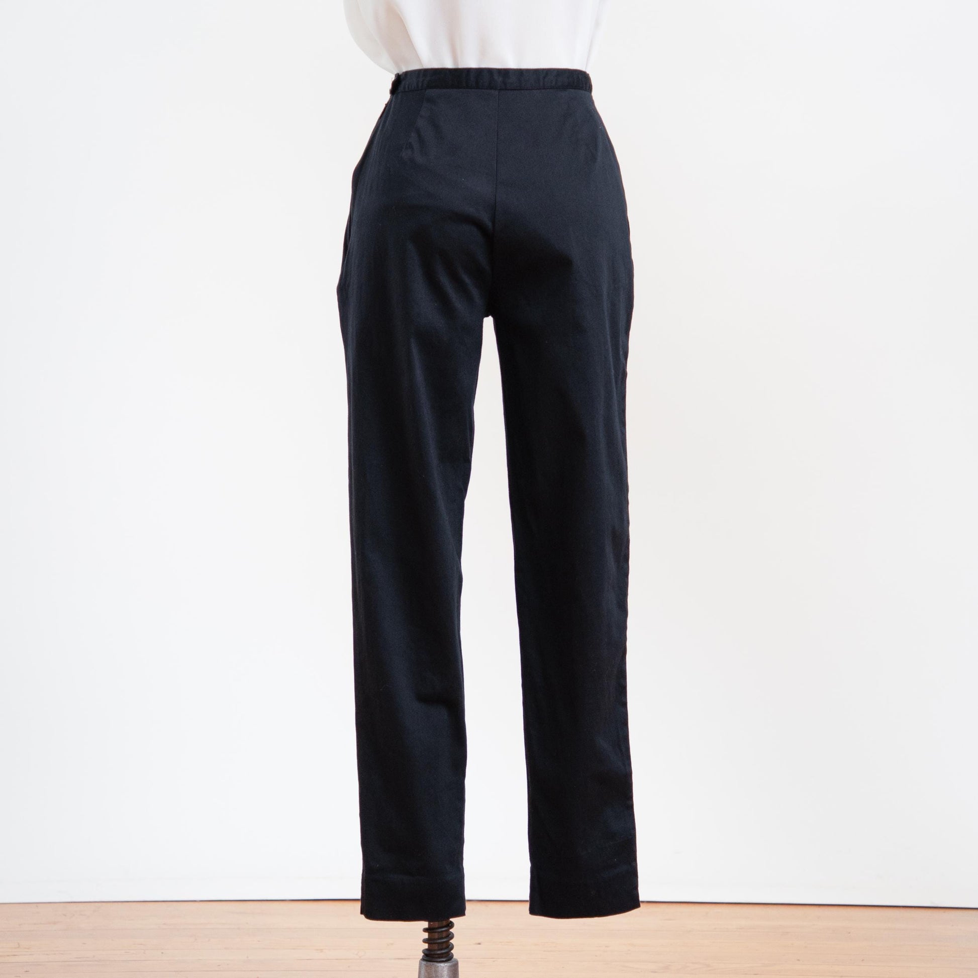 Vintage 90s Black Cigarette Pants - Small, 26" Waist
