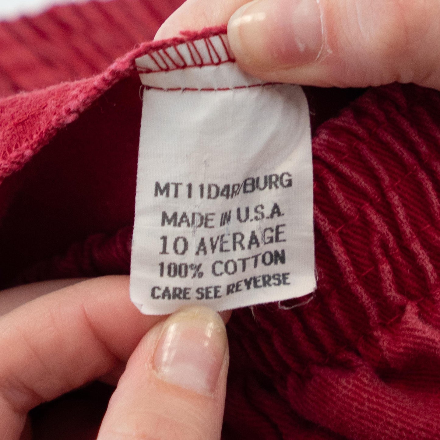 Vintage 80s Cherry Red Cotton Twill Lounge Pants - Medium