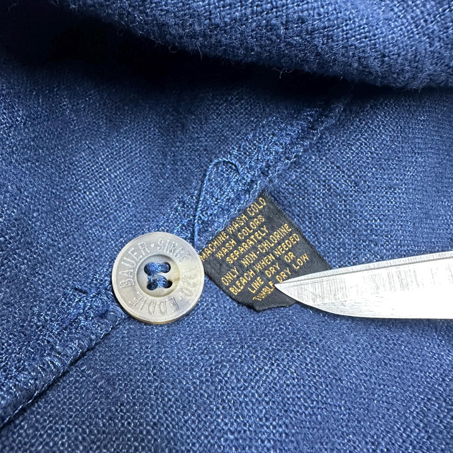 Vintage 90s Eddie Bauer Indigo Blue Chore Jacket - Extra Large