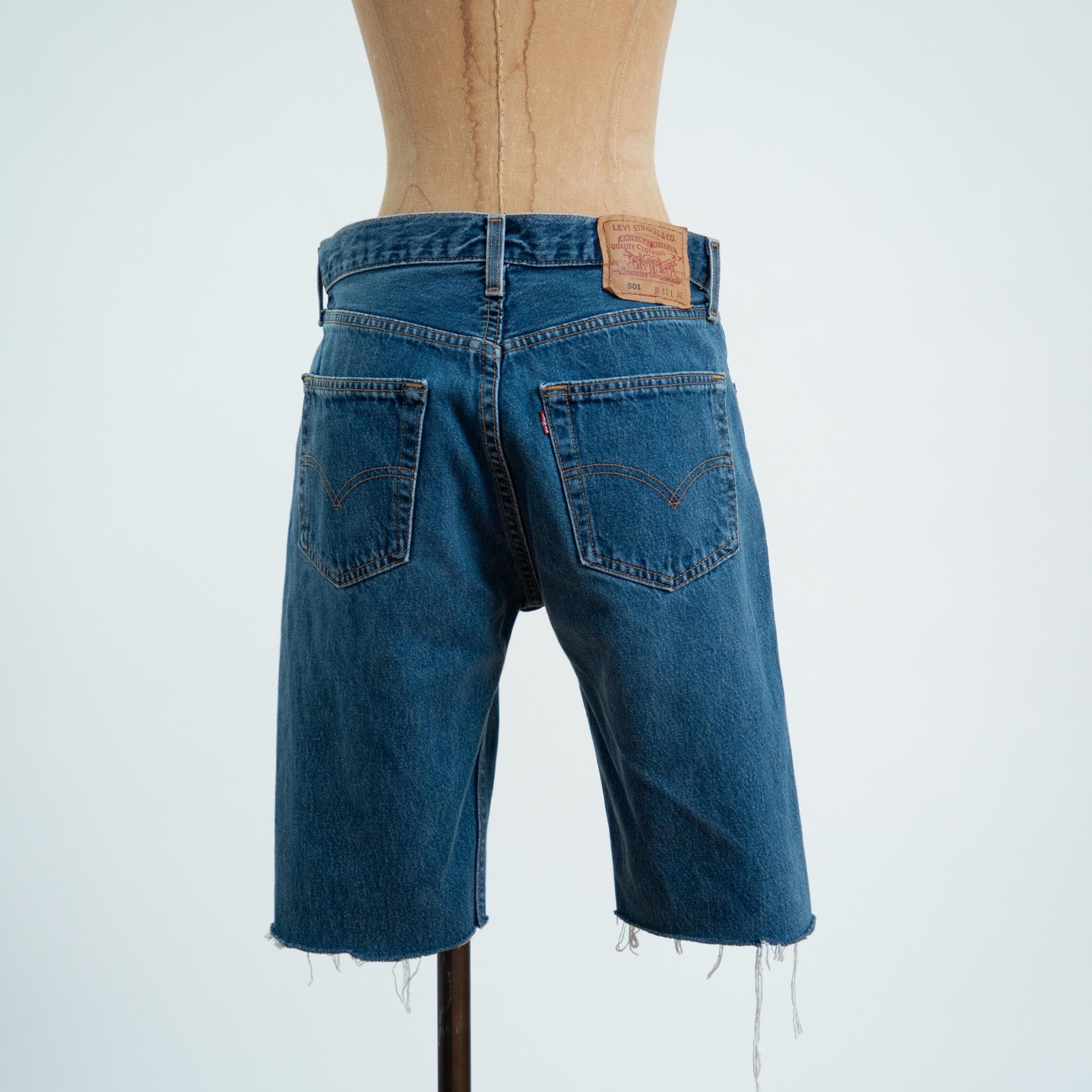 Vintage 90s Levi's 501 Cut Off Long Jean Shorts - Medium, 30" Waist