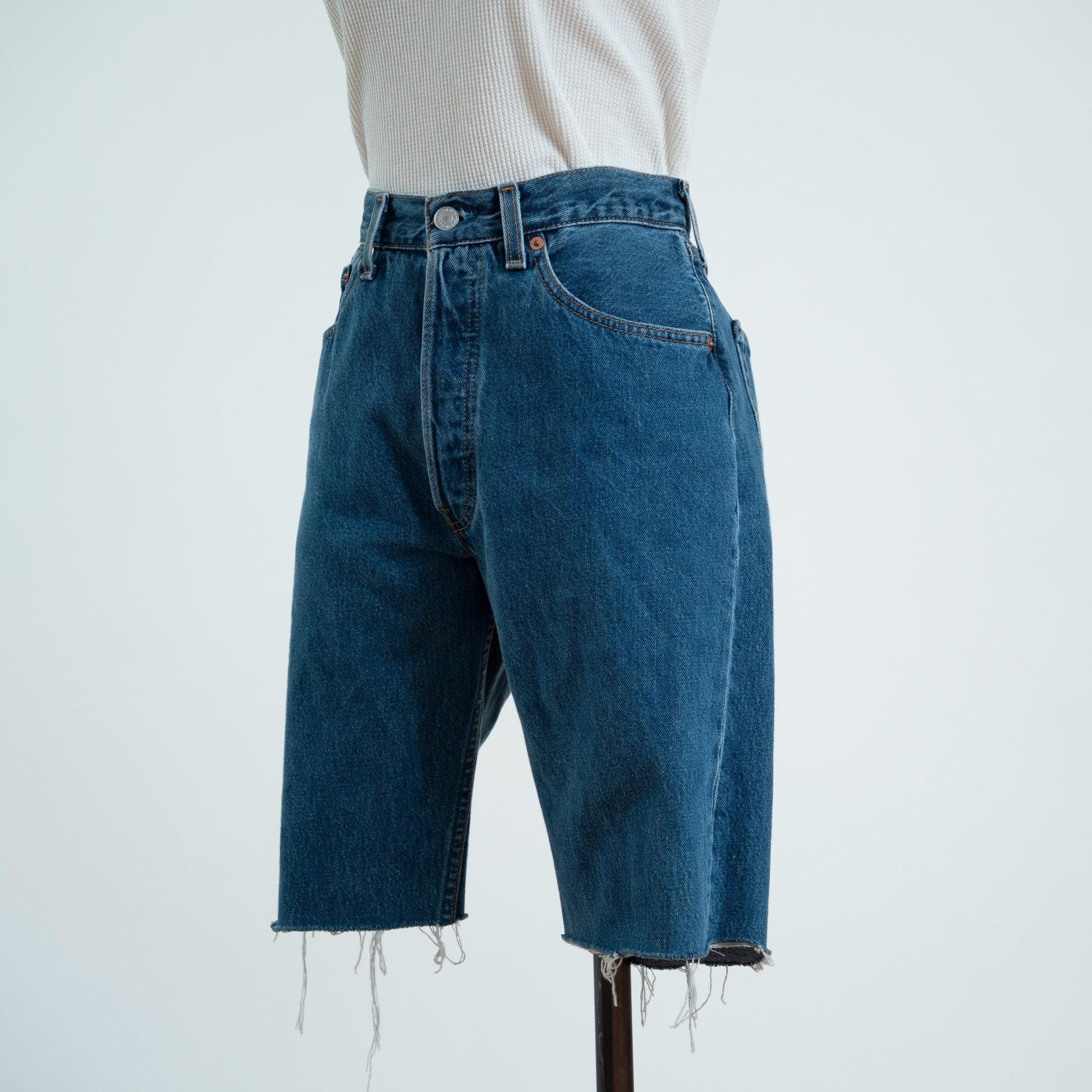 Vintage 90s Levi's 501 Cut Off Long Jean Shorts - Medium, 30" Waist