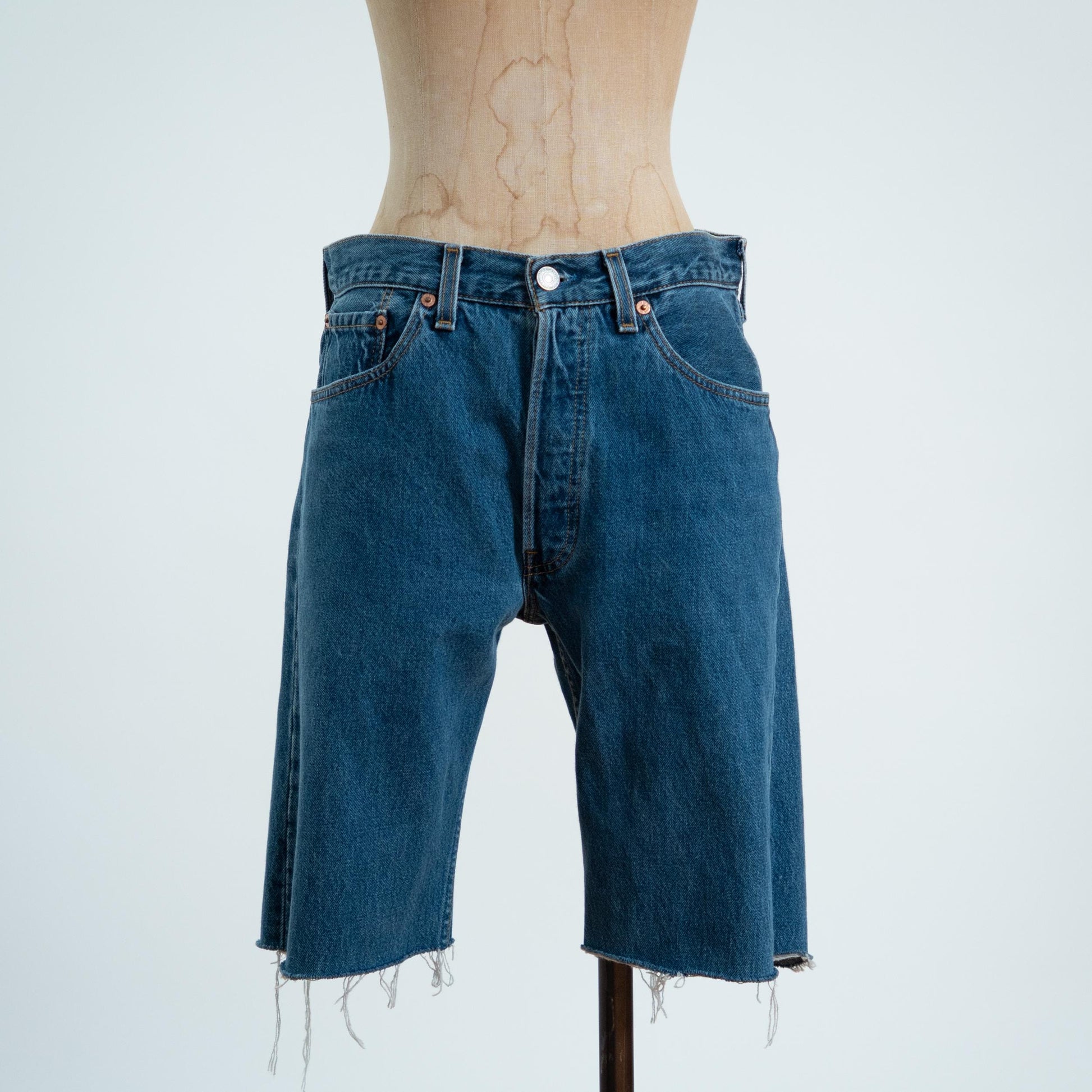 Vintage 90s Levi's 501 Cut Off Long Jean Shorts - Medium, 30" Waist