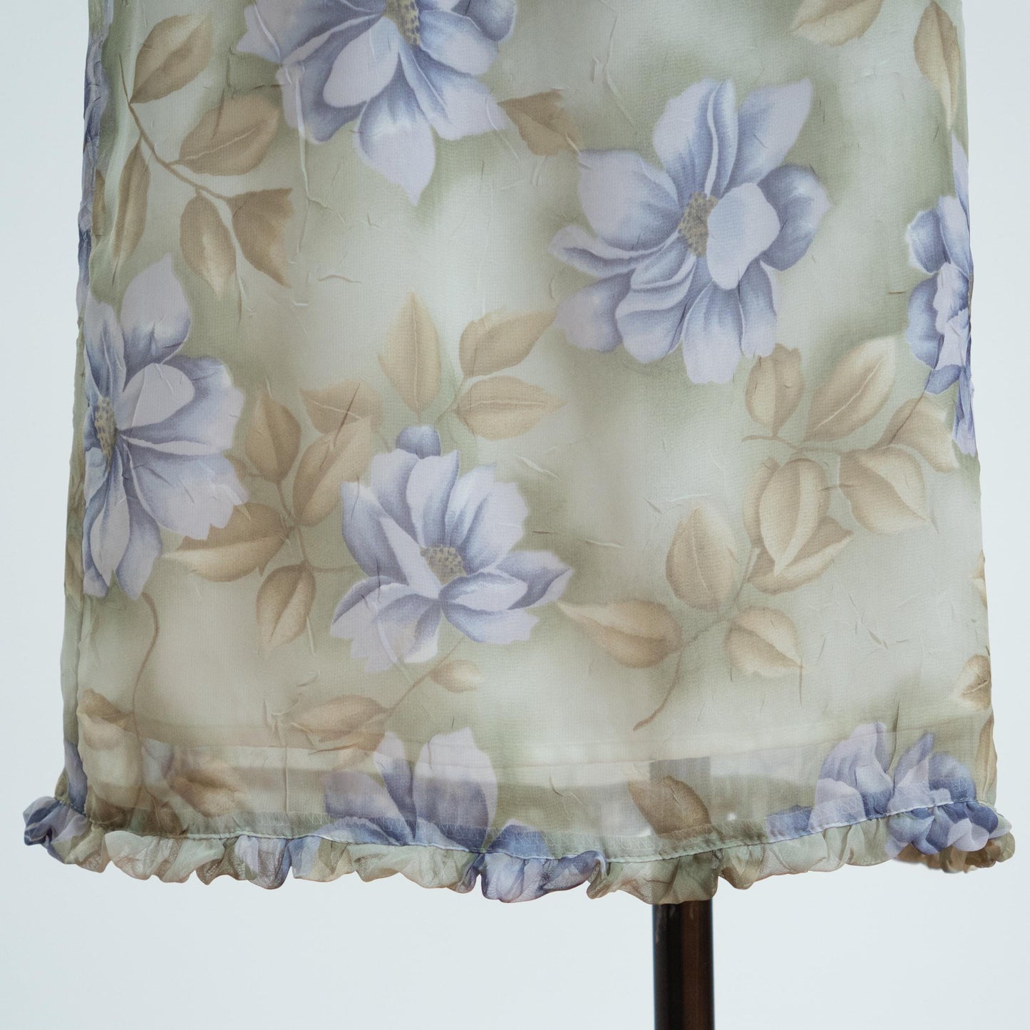 Vintage 90s Magnolia Floral Print Ruffle Hem Skirt - Medium