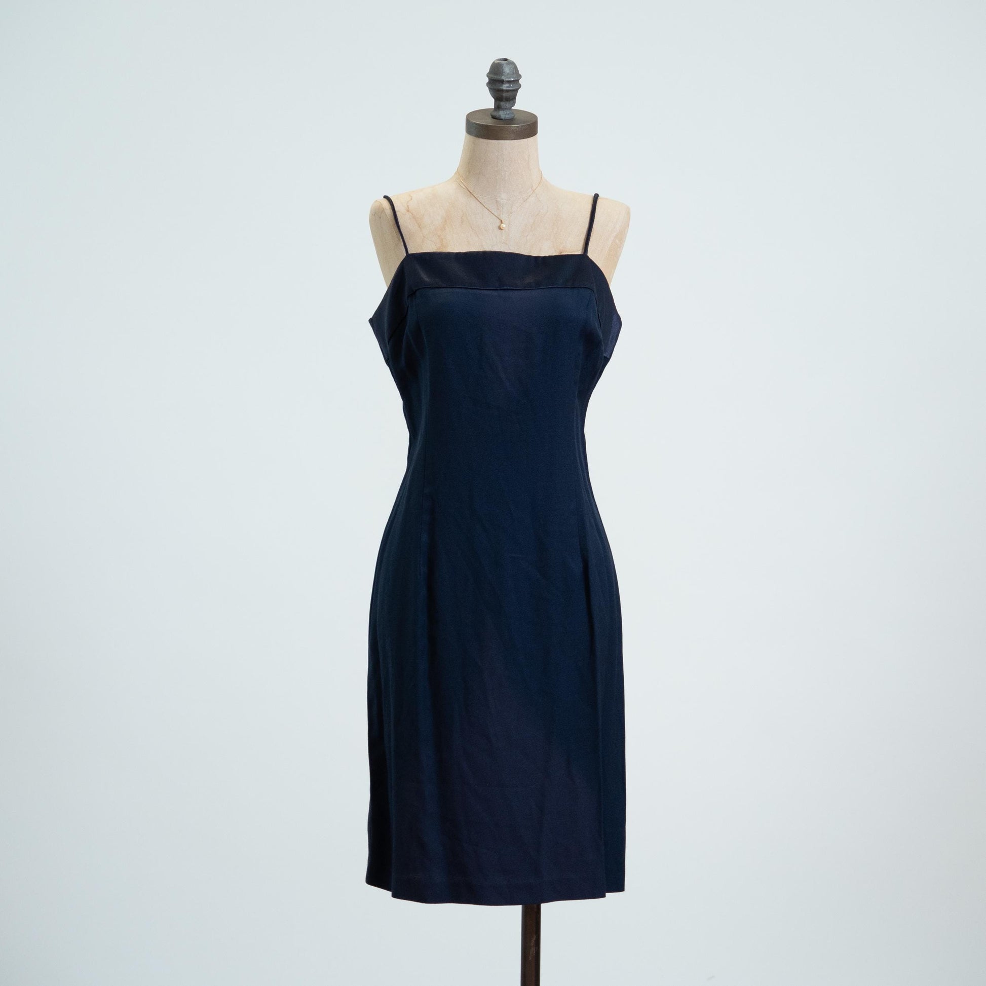 Vintage 90s Midnight Blue Cocktail Dress - Medium