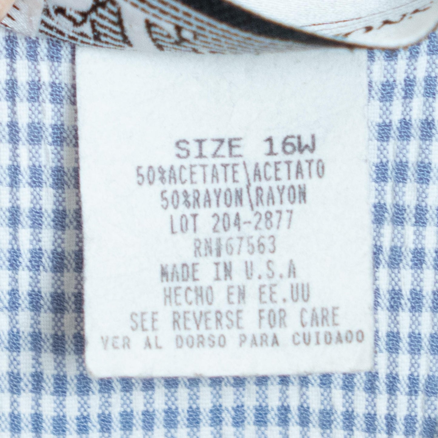 Vintage 90s Blue Gingham Seersucker Maxi Dress - Extra Large