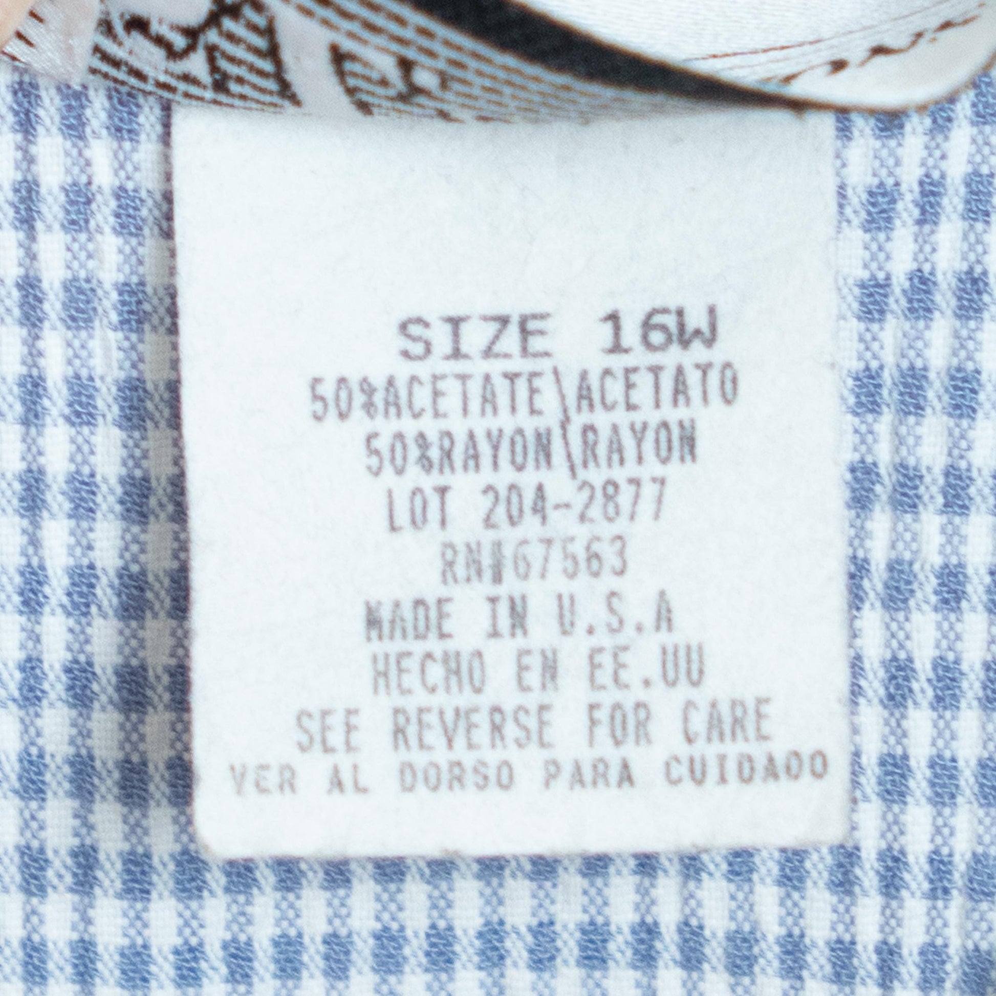 Vintage 90s Blue Gingham Seersucker Maxi Dress - Extra Large