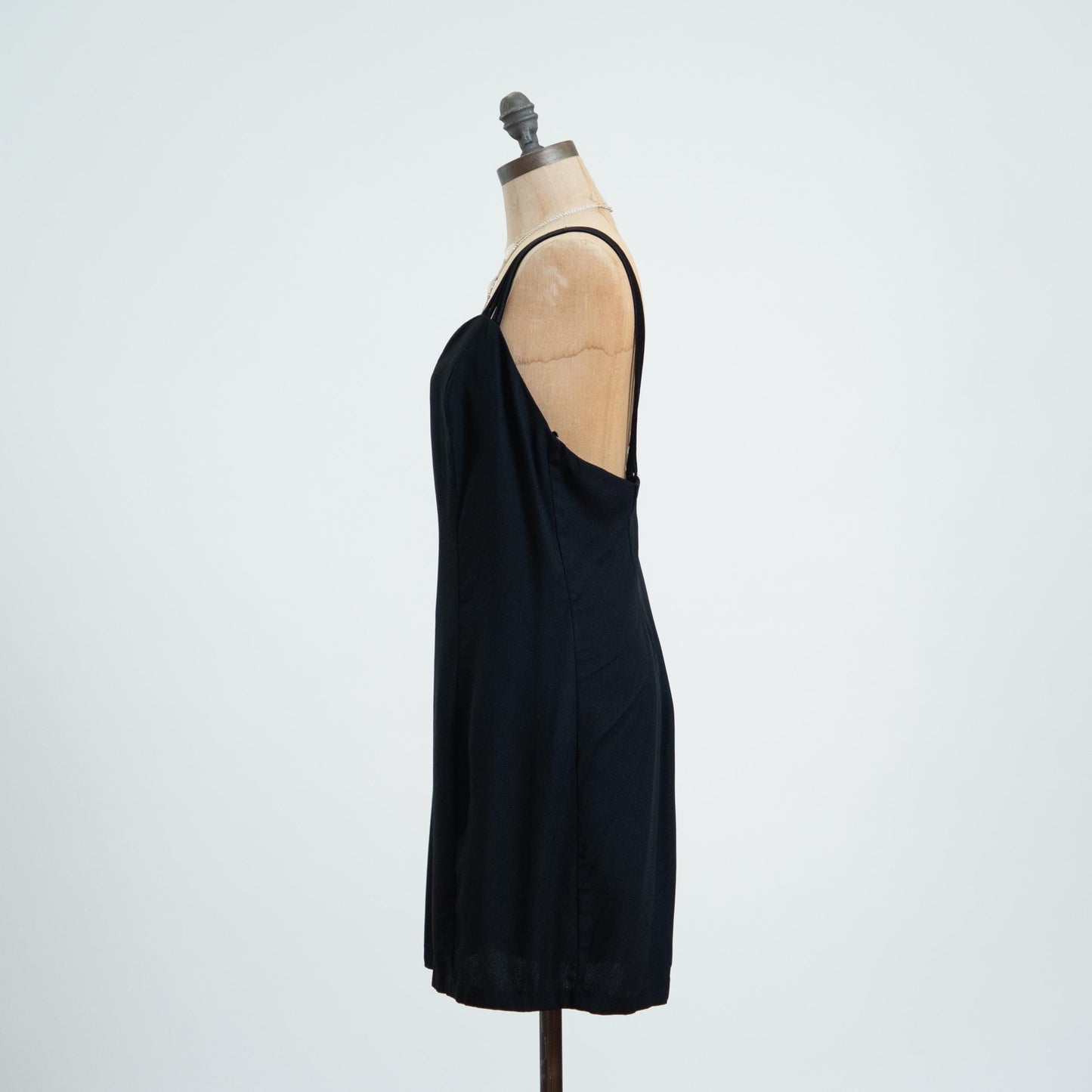 Vintage 90s Black Strappy Low Back Party Dress - Extra Large