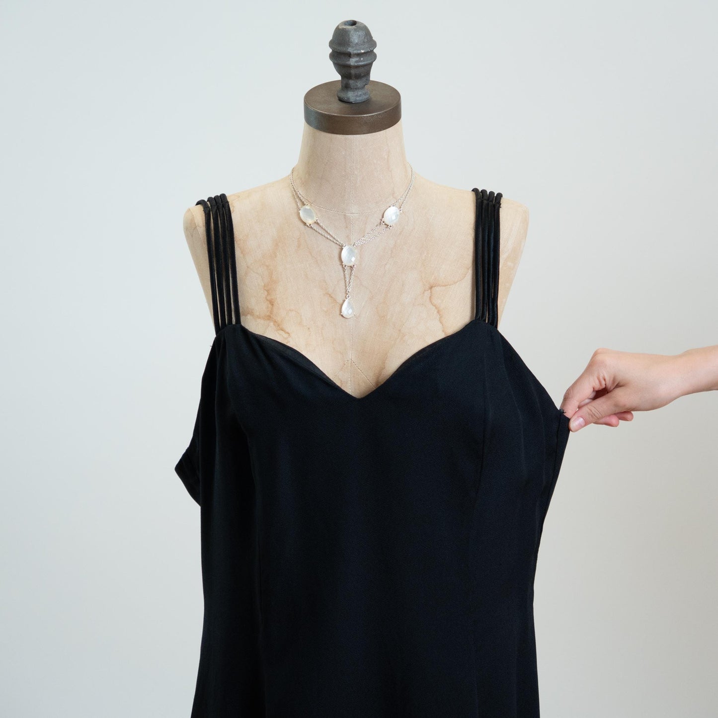 Vintage 90s Black Strappy Low Back Party Dress - Extra Large