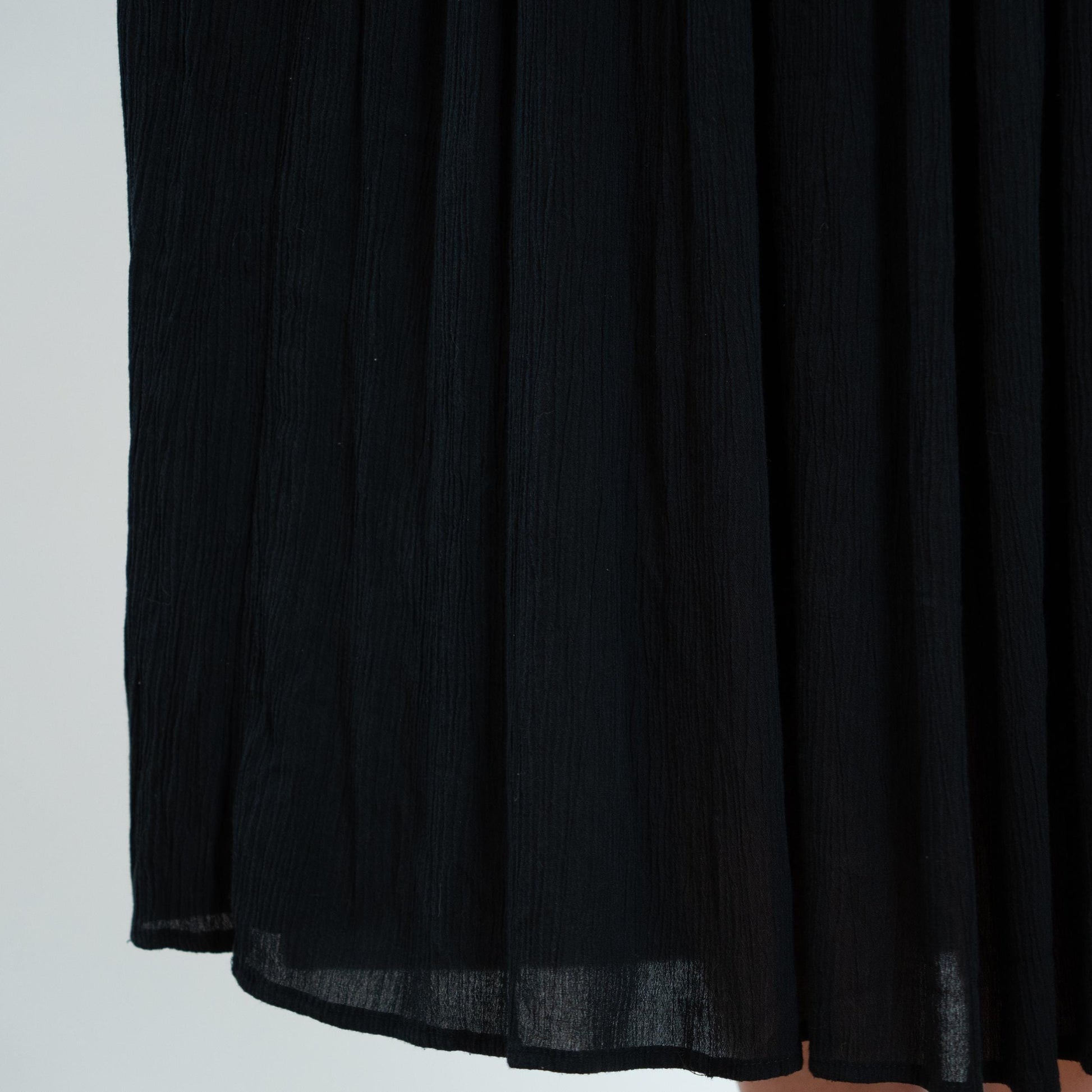 Vintage 90s Witchy Black 3/4 Sleeve Midi Dress - Extra Small