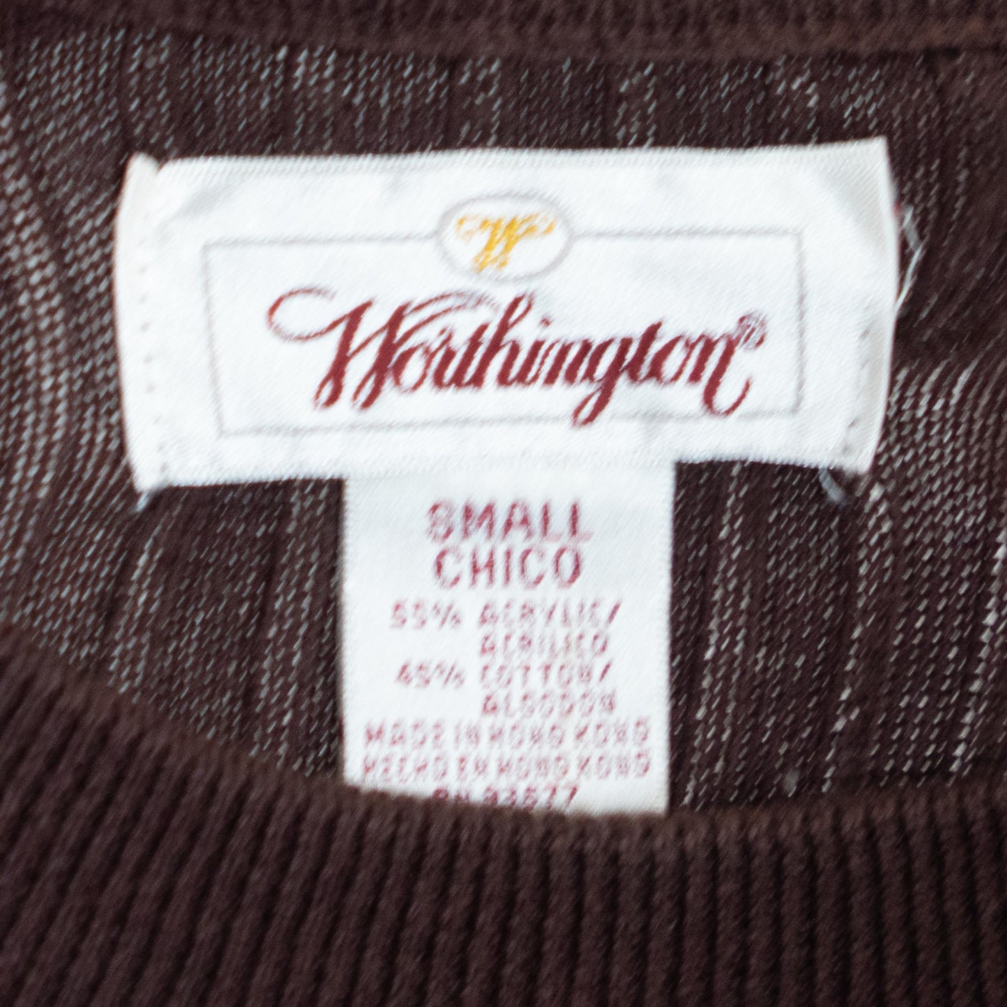 Vintage 90s Chocolate Brown Ribbed Lightweight Sweater - Small