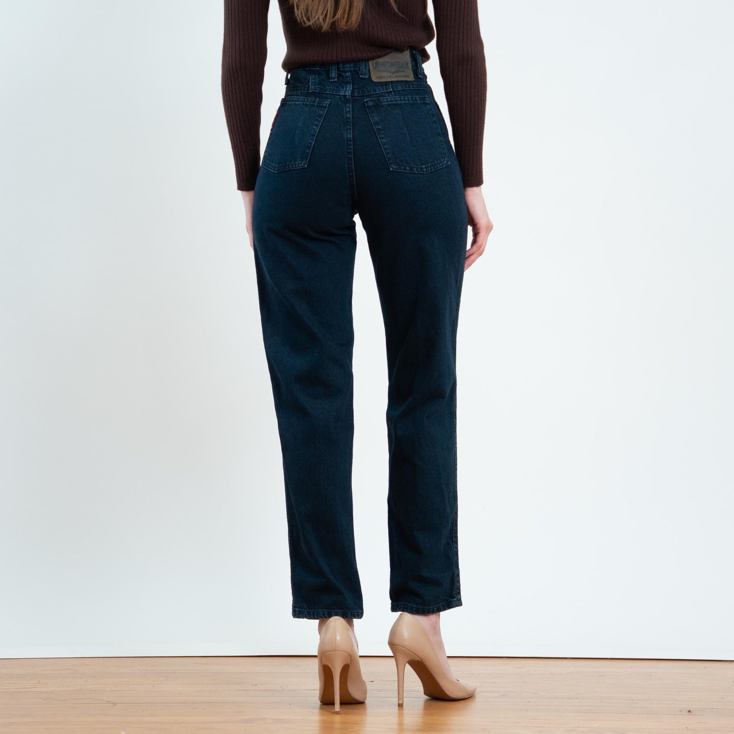 Vintage 90s Dark Indigo Blue High Waisted Jeans - Small, 26" Waist