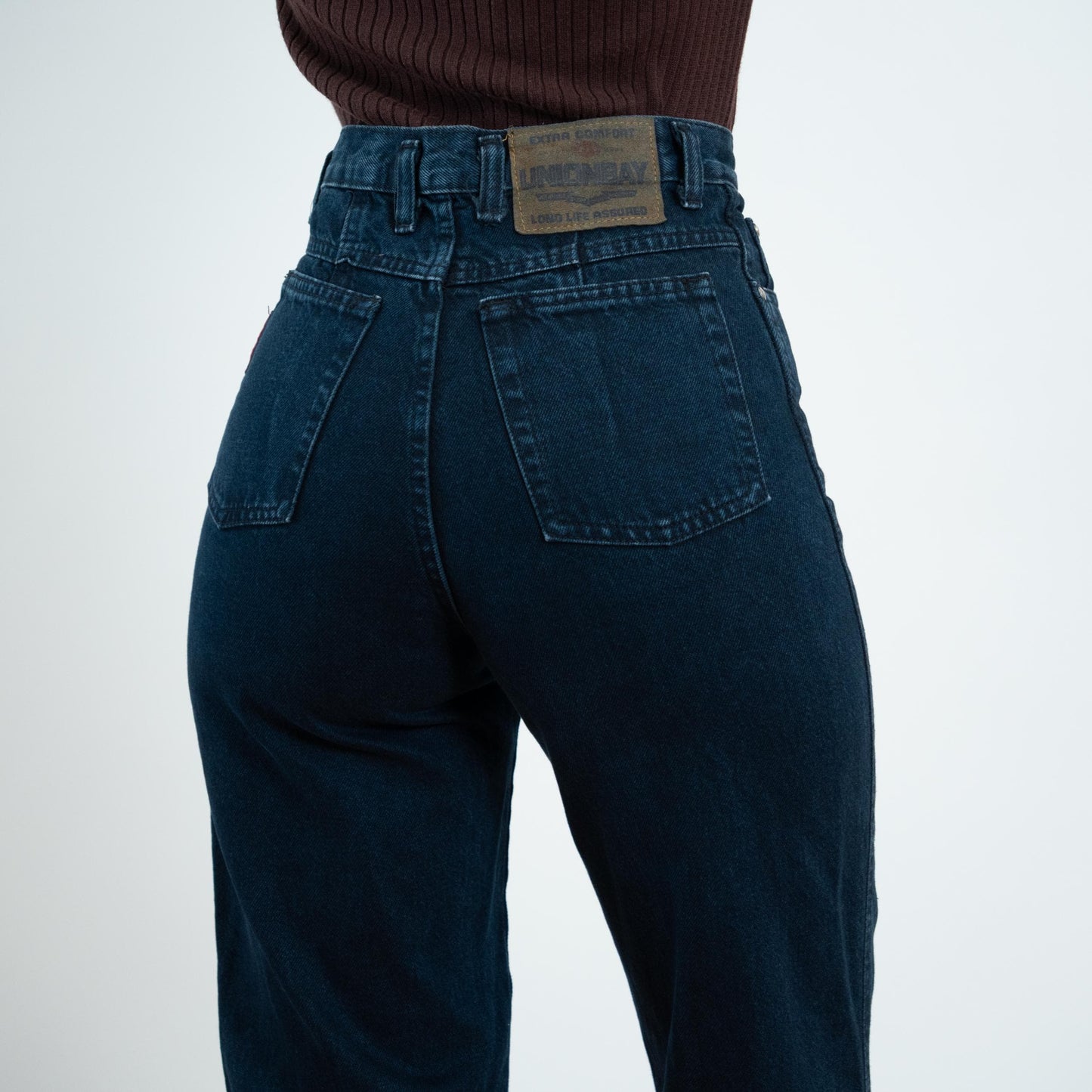 Vintage 90s Dark Indigo Blue High Waisted Jeans - Small, 26" Waist