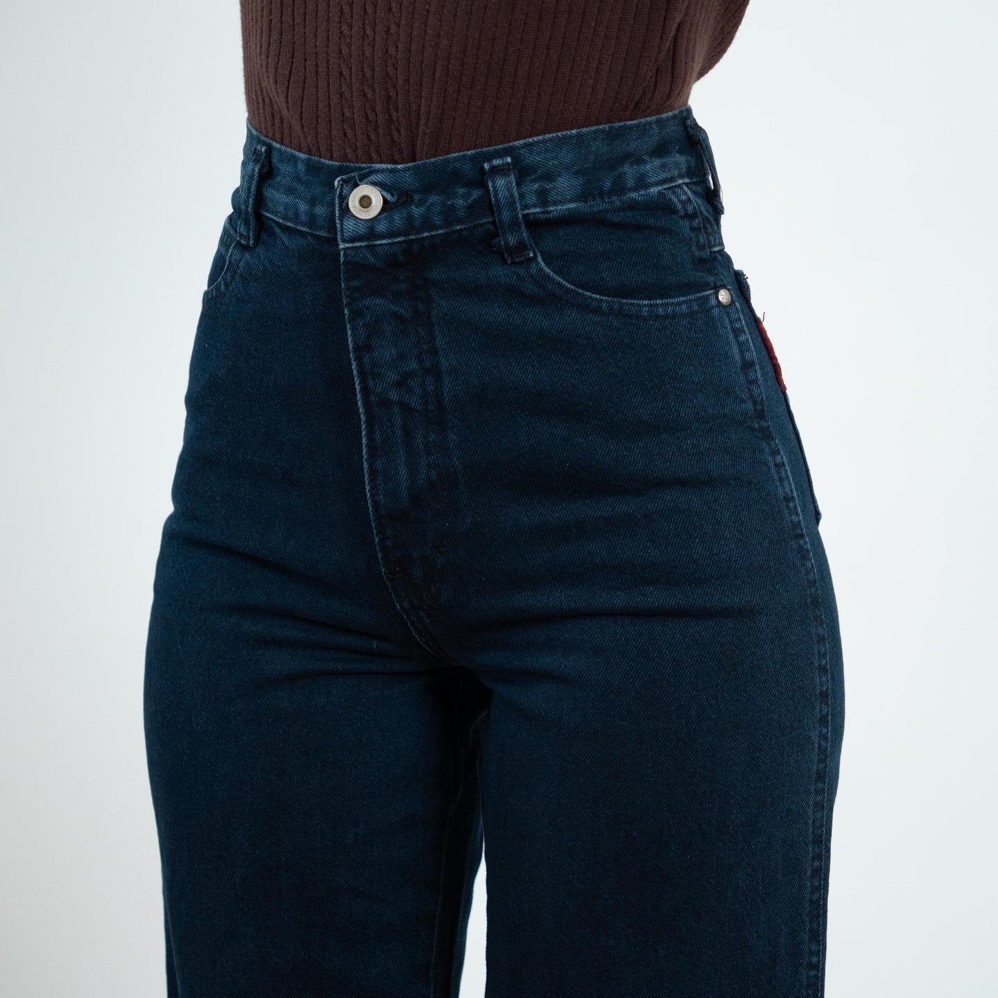Vintage 90s Dark Indigo Blue High Waisted Jeans - Small, 26" Waist