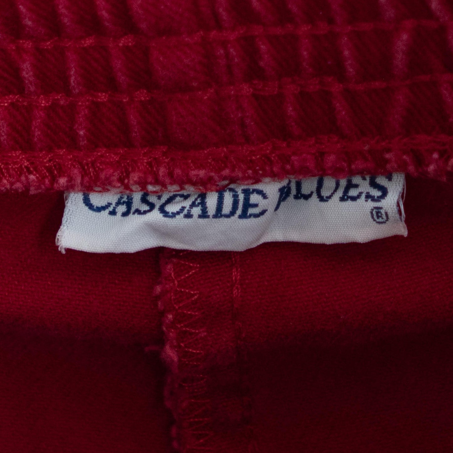 Vintage 80s Cherry Red Cotton Twill Lounge Pants - Medium
