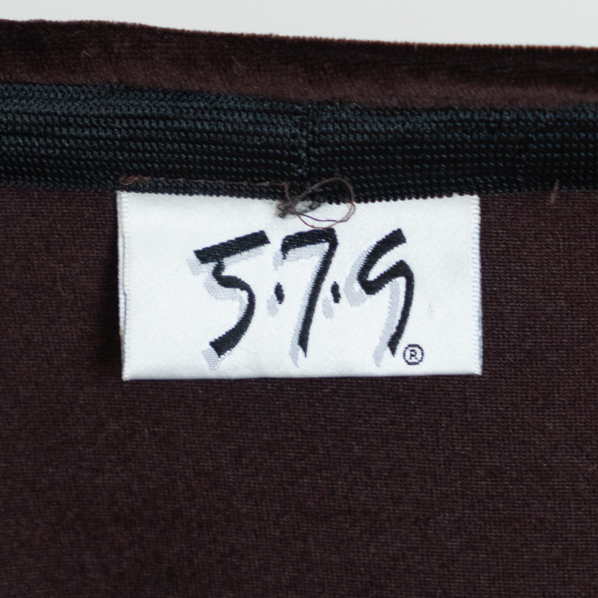 Vintage 90s Dark Brown Velvet Maxi Skirt - Small