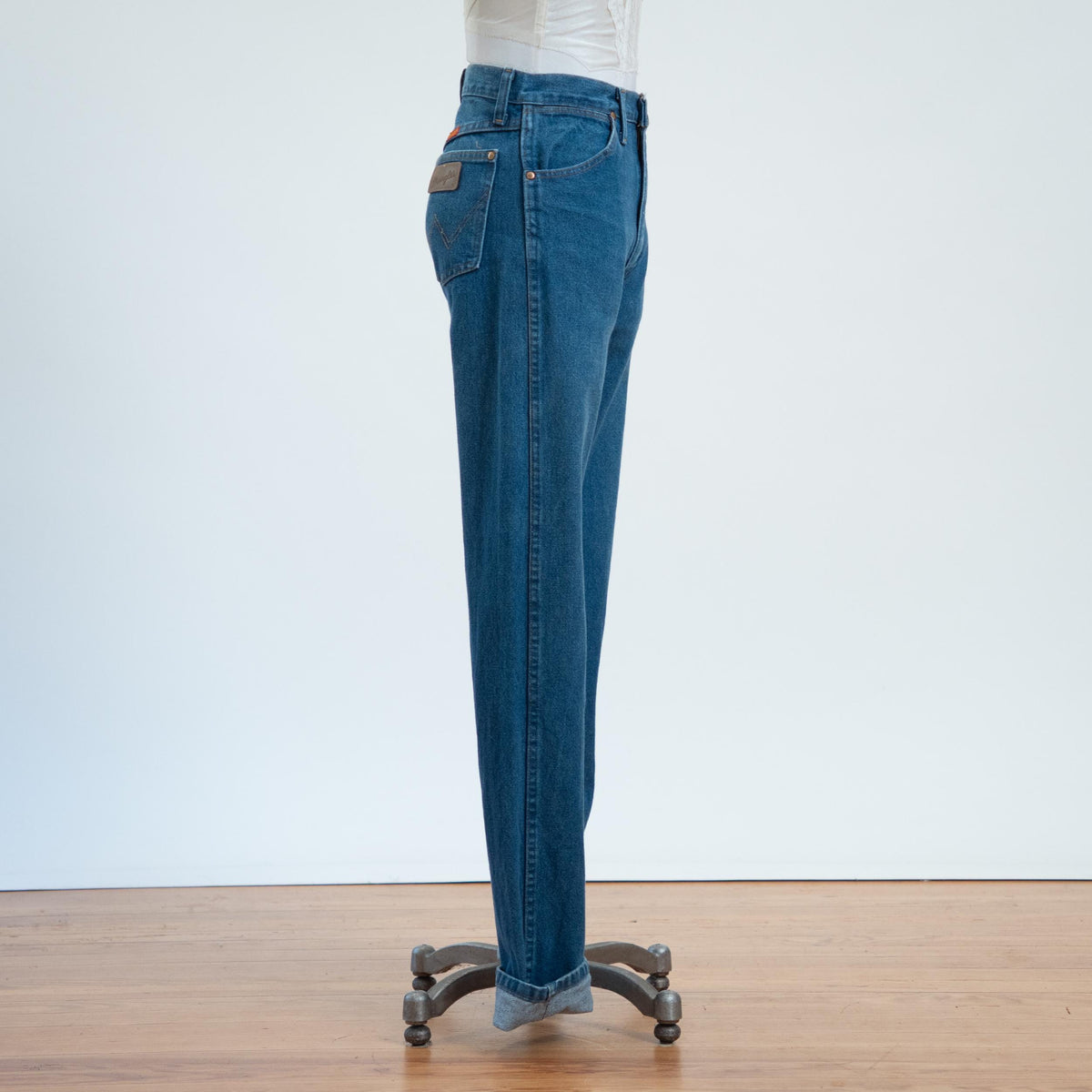 Vintage 90s Wrangler High Waisted Straight Leg Jeans - Extra Small Long, 25" Waist | Denim Western Jeans