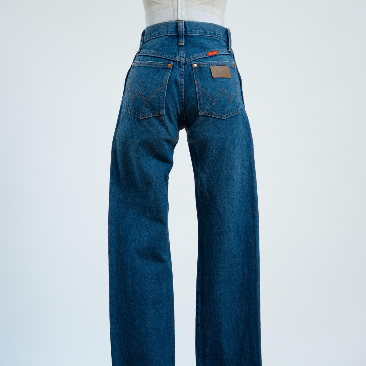 Vintage 90s Wrangler High Waisted Straight Leg Jeans - Extra Small Long, 25" Waist | Denim Western Jeans