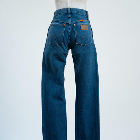 Vintage 90s Wrangler High Waisted Straight Leg Jeans - Extra Small Long, 25" Waist | Denim Western Jeans