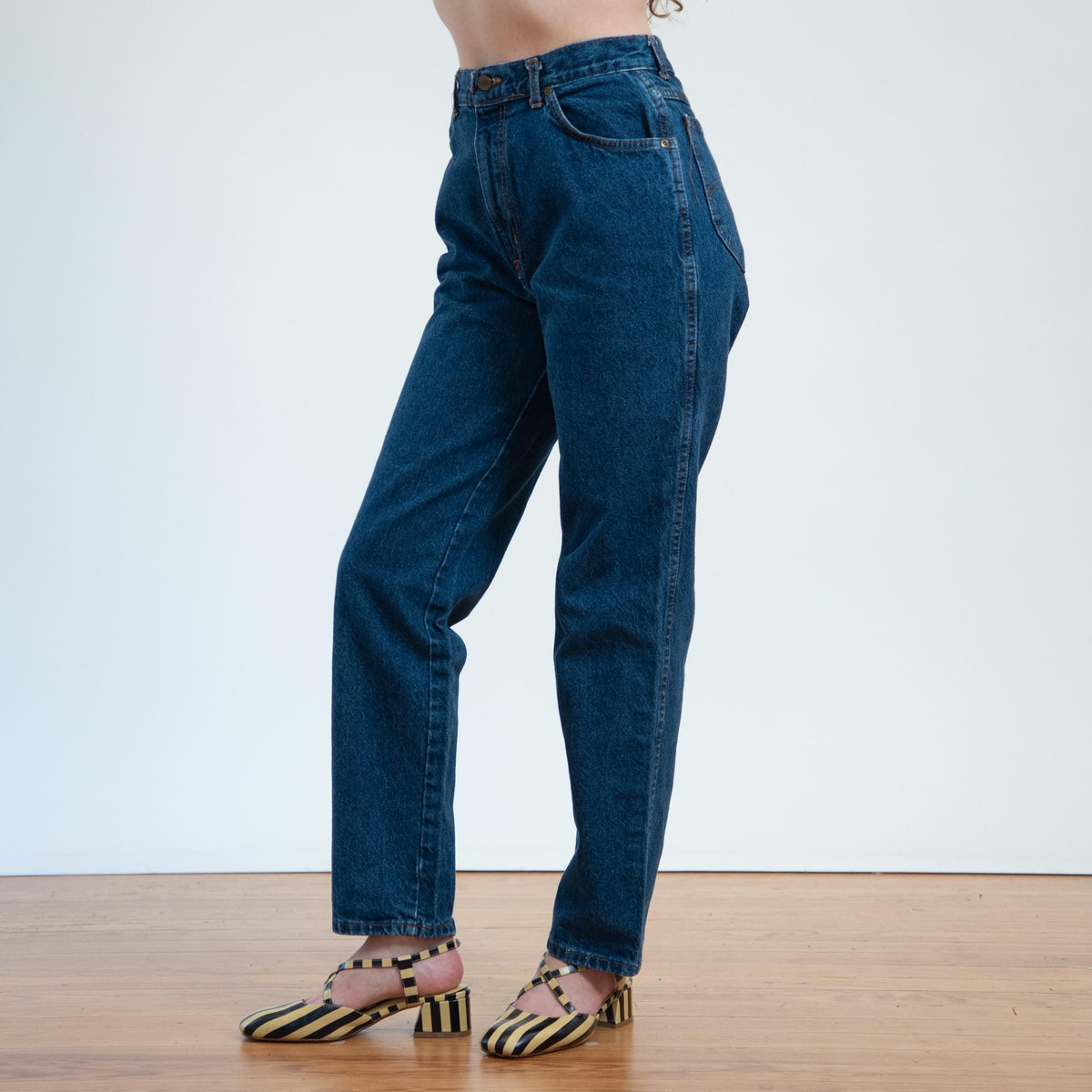 Vintage 80s Chic Dark Wash Jeans - Medium, 29" Waist | Denim High Waisted Mom Jeans