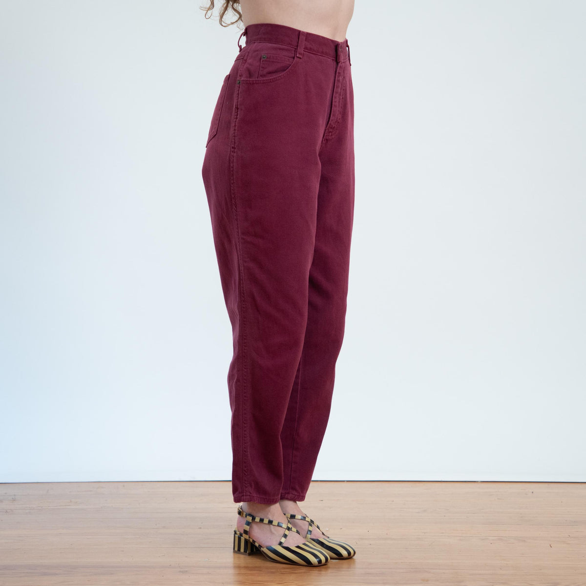 Vintage 90s Wine Red High Waisted Jeans - Medium, 29" Waist | Gitano Denim Mom Jeans