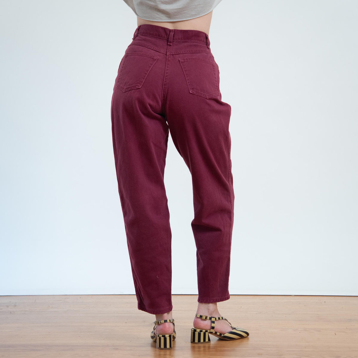 Vintage 90s Wine Red High Waisted Jeans - Medium, 29" Waist | Gitano Denim Mom Jeans