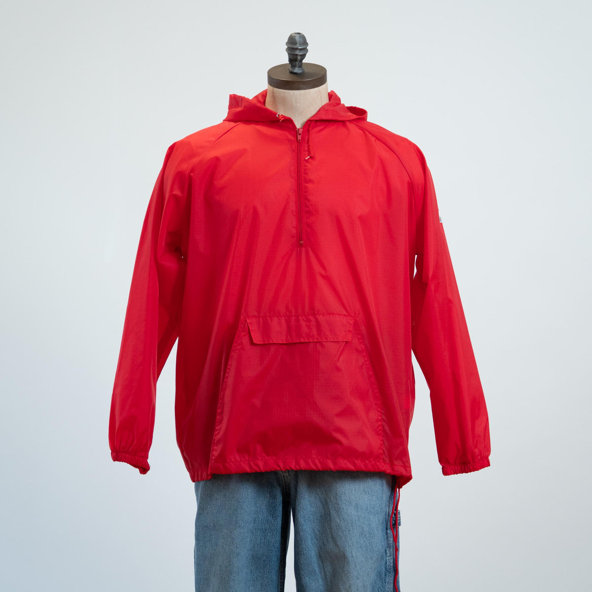 Vintage 90s Marlboro Hooded Windbreaker - Large | Red Cigarette Brand Lightweight Pullover Jacket