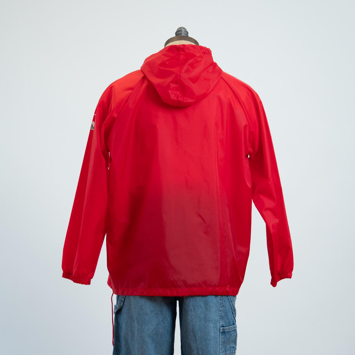 Vintage 90s Marlboro Hooded Windbreaker - Large | Red Cigarette Brand Lightweight Pullover Jacket