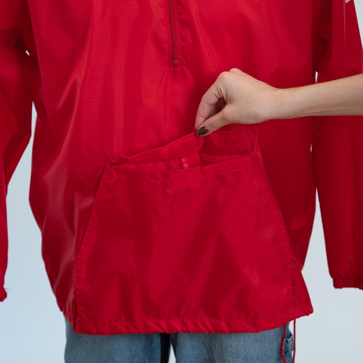 Vintage 90s Marlboro Hooded Windbreaker - Large | Red Cigarette Brand Lightweight Pullover Jacket
