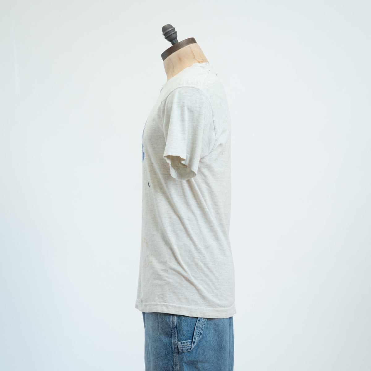 Vintage 90s "The Good Dog Company" Thrashed T Shirt - Large | Heather Gray Distressed Graphic Tee