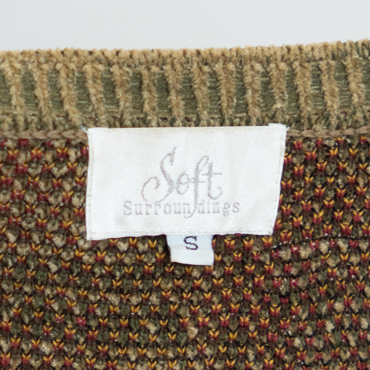 Vintage 90s Chenille Tapestry Duster Cardigan - Small | Boho Soft Surroundings Long Sweater Jacket