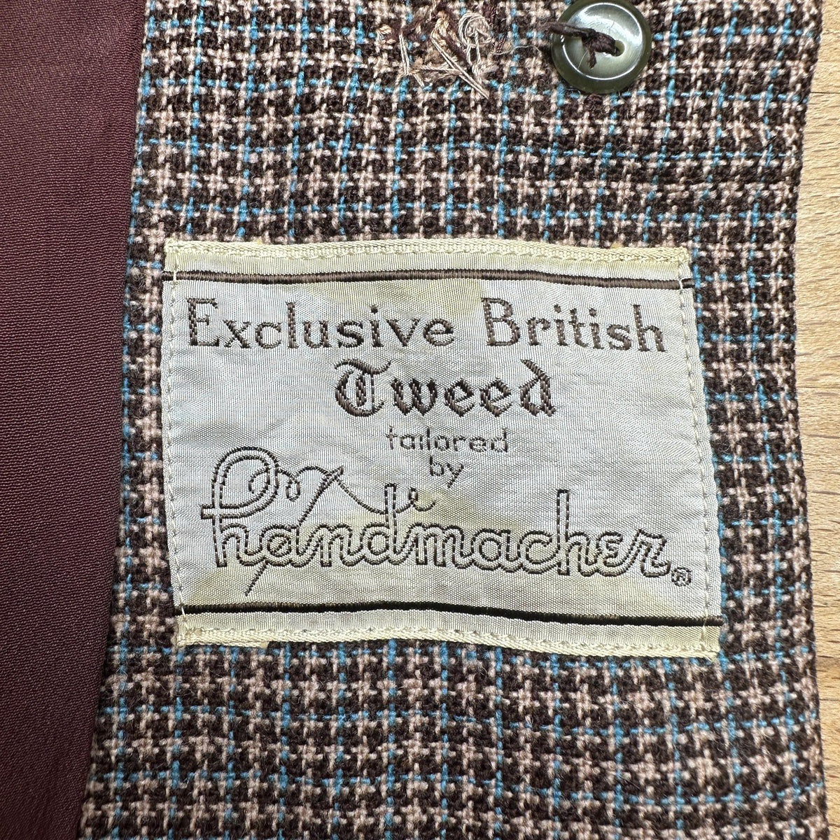 Vintage 40s Brown Tweed Fitted Blazer - Small | 1940s Button Up Wool Jacket