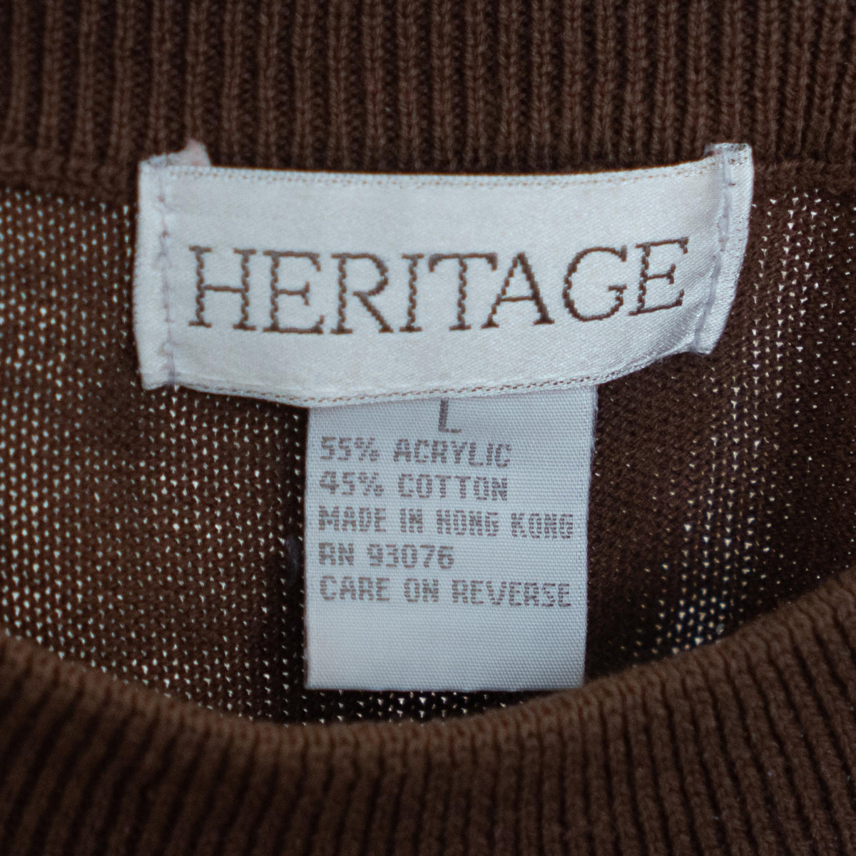 Vintage 90s Soft Brown Knit Mockneck Top - Large | Minimalist Princess Seam Sweater Shirt