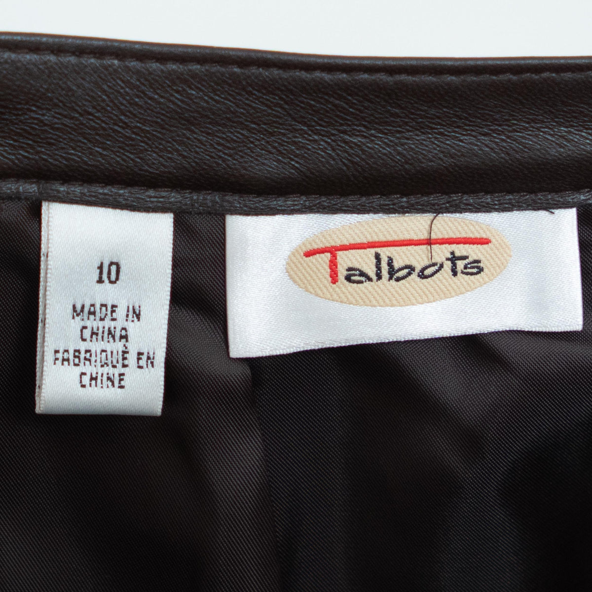 Vintage 90s Espresso Brown Leather Pencil Skirt - Medium, 29" Waist | High Waisted Knee Length Skirt