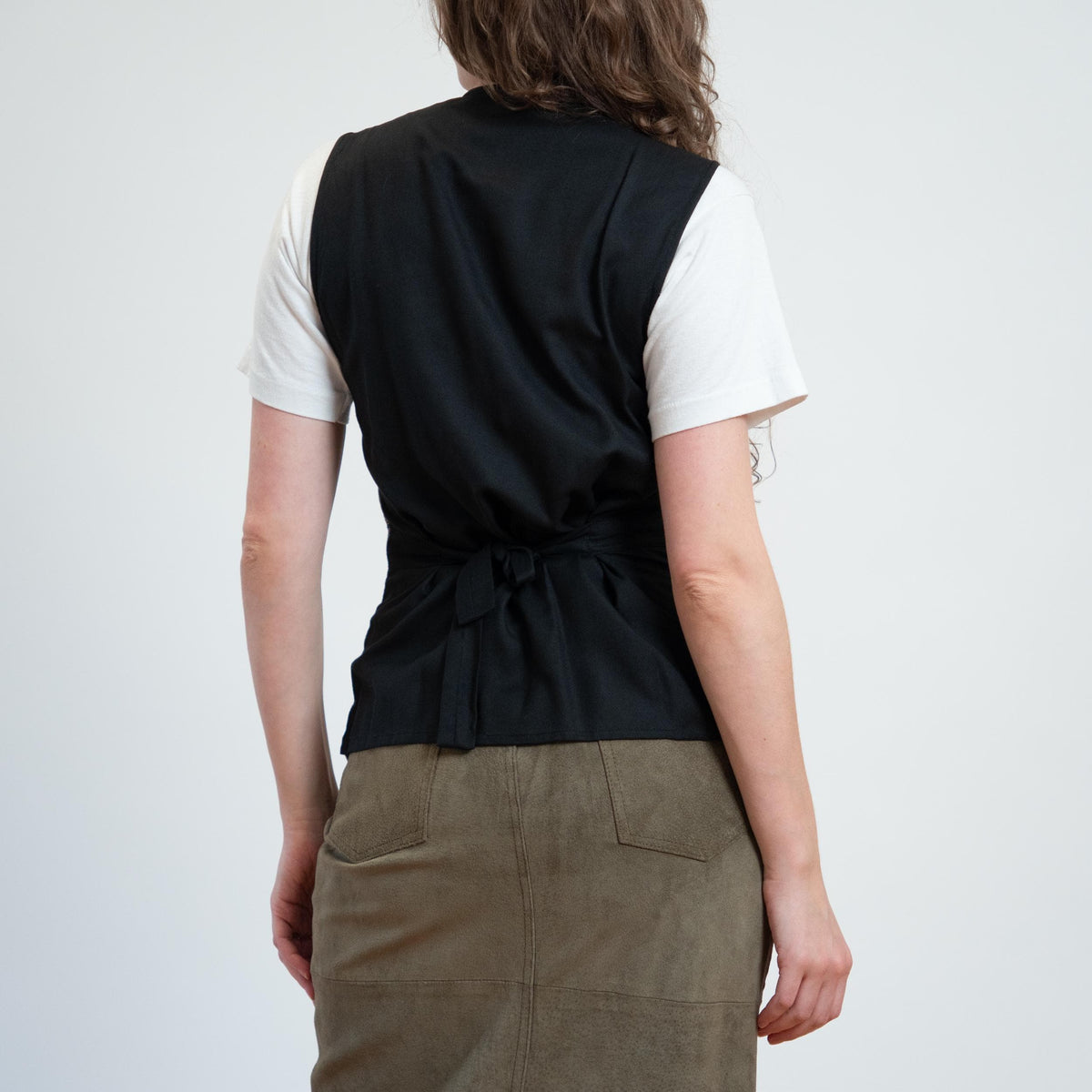 Vintage 80s Southwestern Geometric Tapestry Vest - Medium | Boho Sleeveless Button Up Waistcoat Top