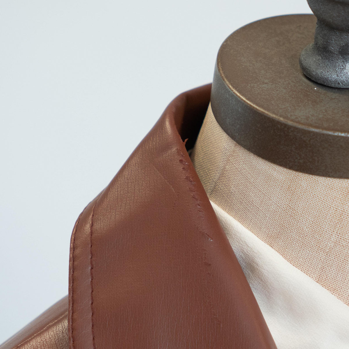 Vintage 70s Brown Vinyl Faux Leather Jacket - Extra Large | Button Up Notched Collar Blazer