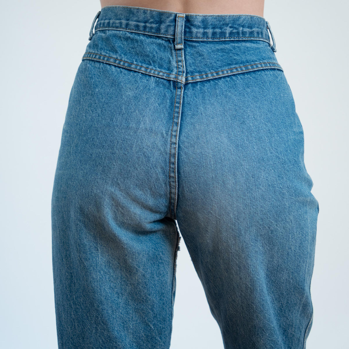 Vintage 80s Yoked High Waisted Jeans - Petite Large, 31" Waist | Jack Mulqueen Denim Mom Jeans