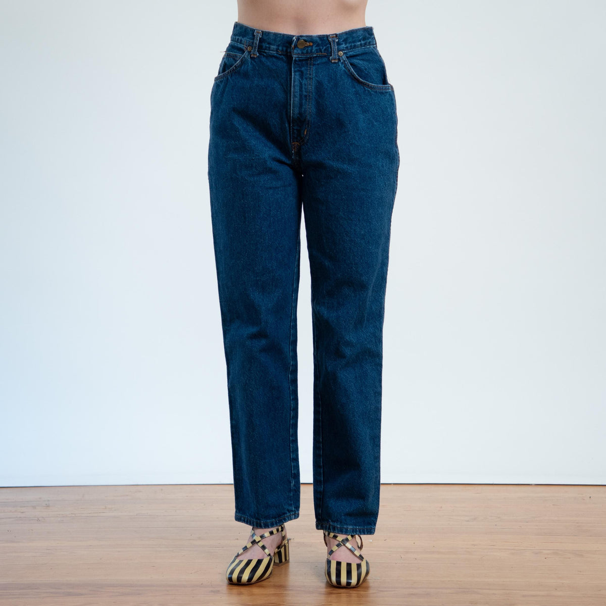 Vintage 80s Chic Dark Wash Jeans - Medium, 29" Waist | Denim High Waisted Mom Jeans
