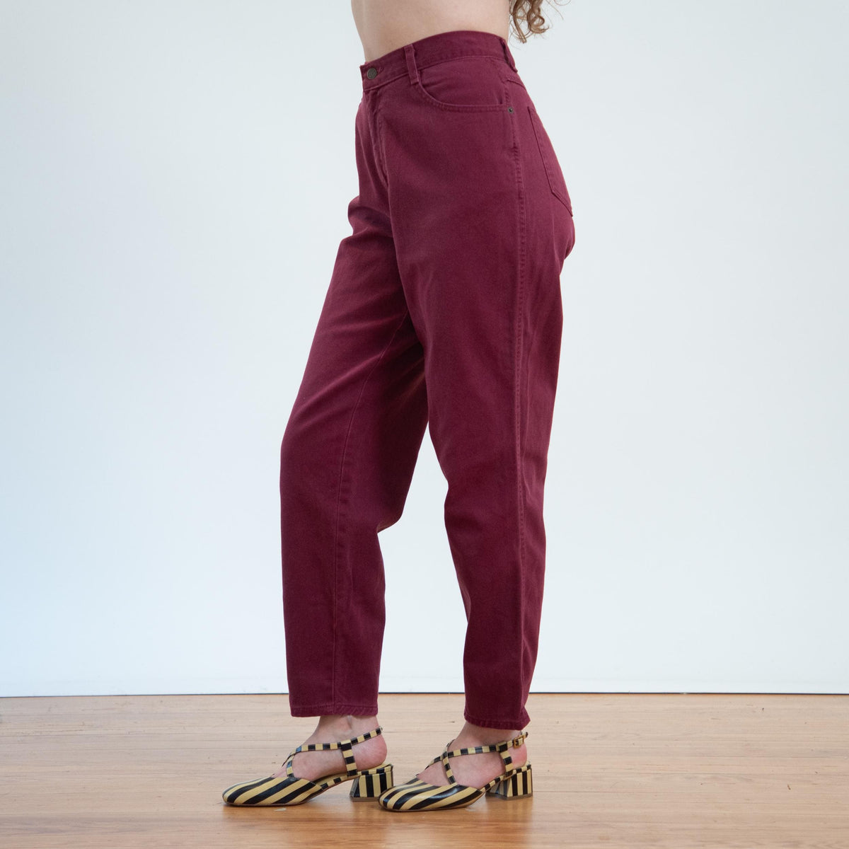 Vintage 90s Wine Red High Waisted Jeans - Medium, 29" Waist | Gitano Denim Mom Jeans