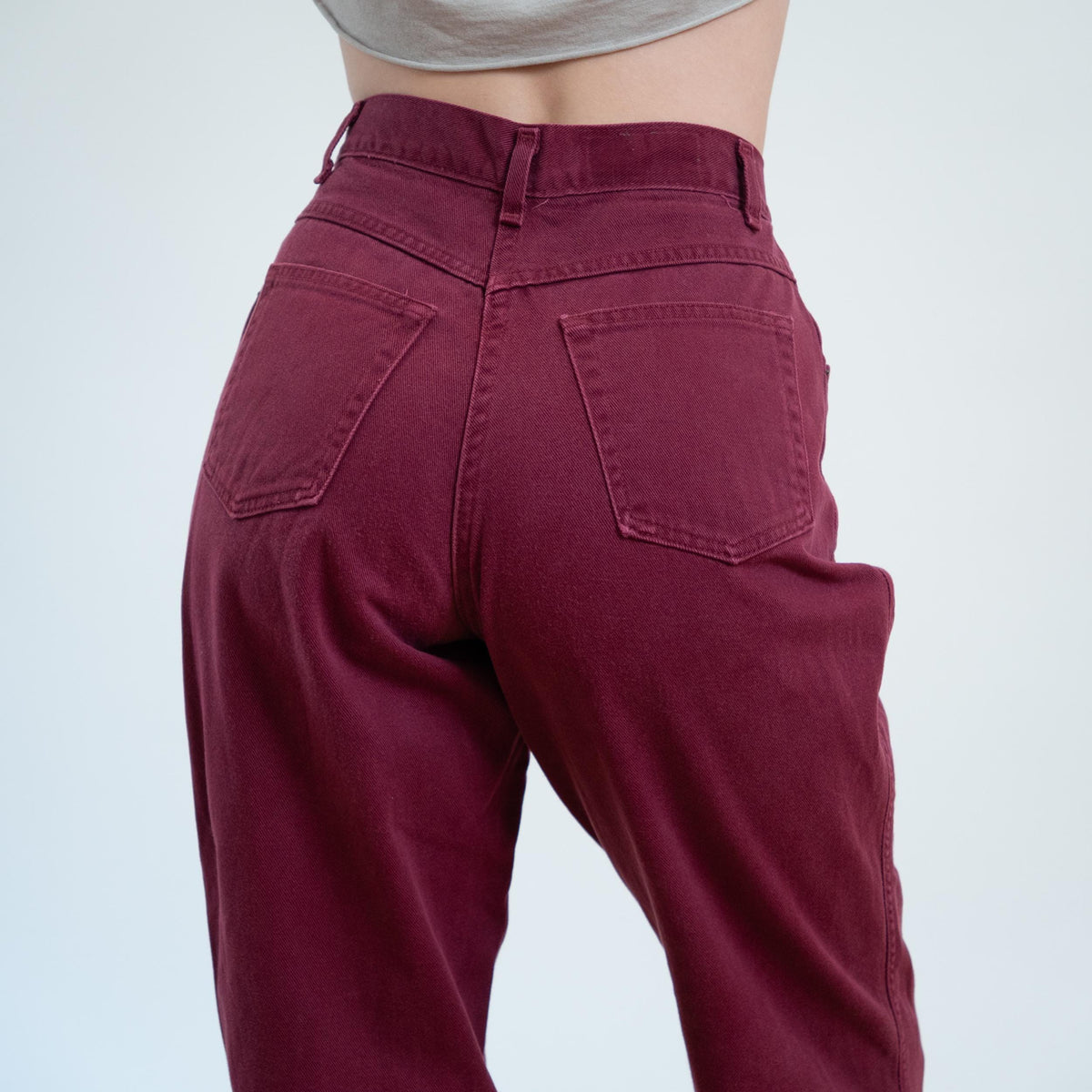 Vintage 90s Wine Red High Waisted Jeans - Medium, 29" Waist | Gitano Denim Mom Jeans