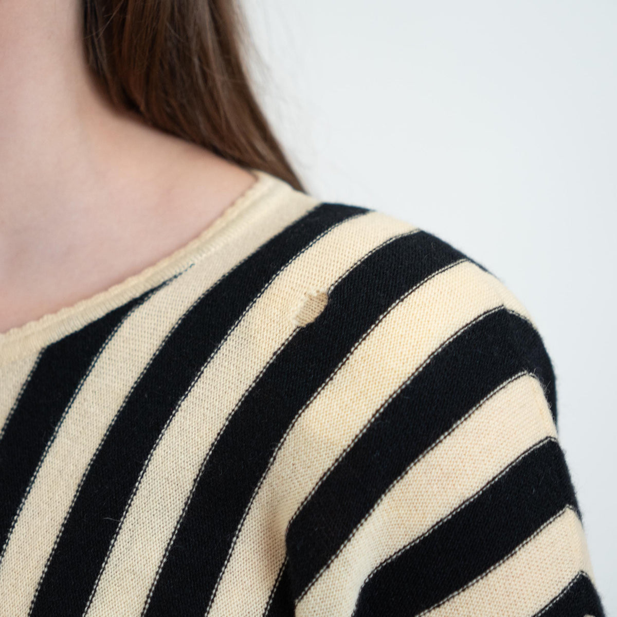 Vintage 80s Sonia Rykiel Black & White Striped Sweater, As Is - Small to Medium | Wool Knit Lightweight Pullover