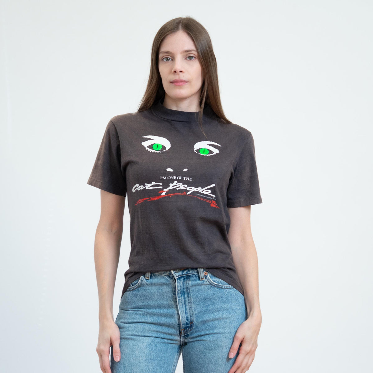 Vintage 80s Cat People "Pet Me If You Dare" Cult Horror Movie T Shirt - XS to Small | Unisex Film Promo Graphic Tee