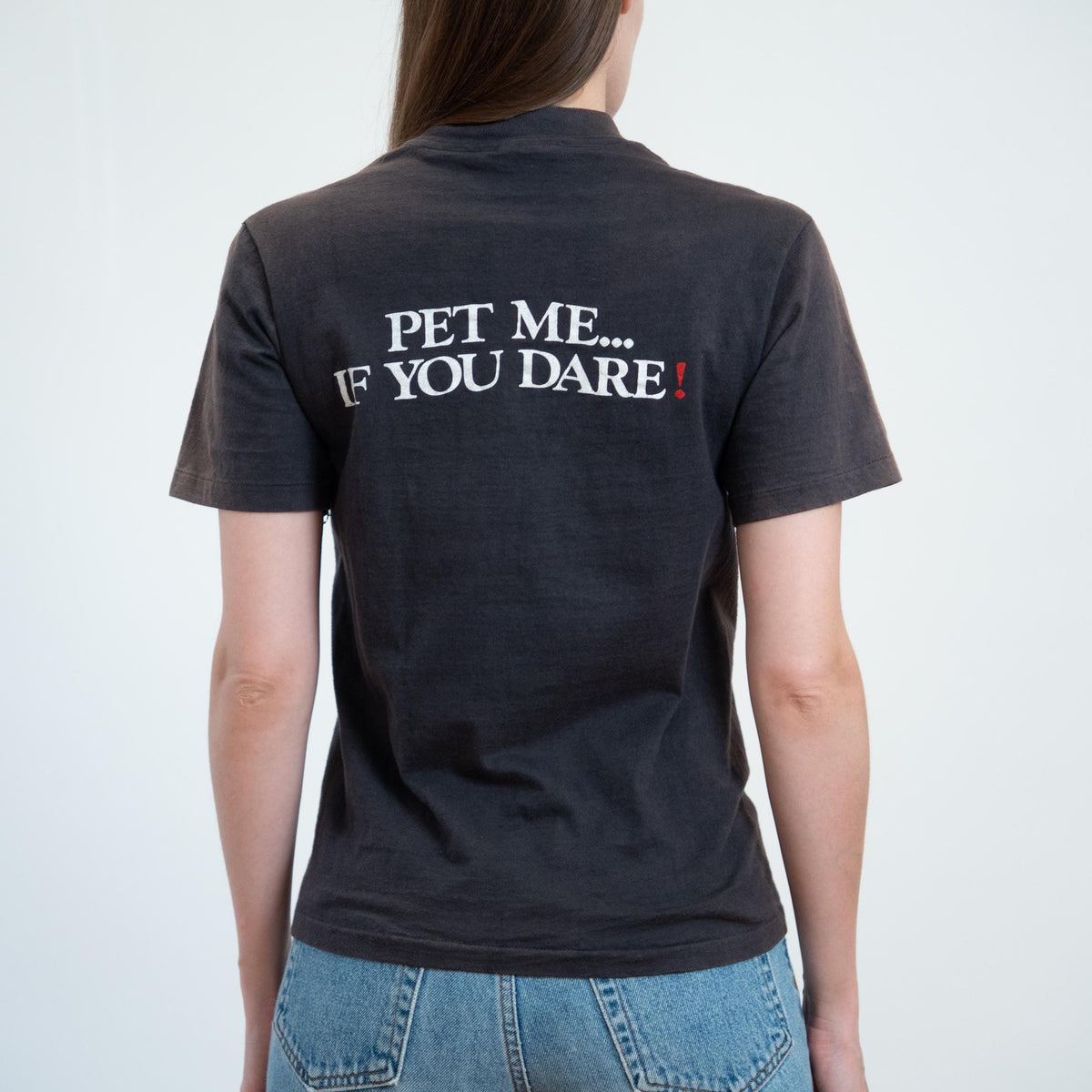 Vintage 80s Cat People "Pet Me If You Dare" Cult Horror Movie T Shirt - XS to Small | Unisex Film Promo Graphic Tee